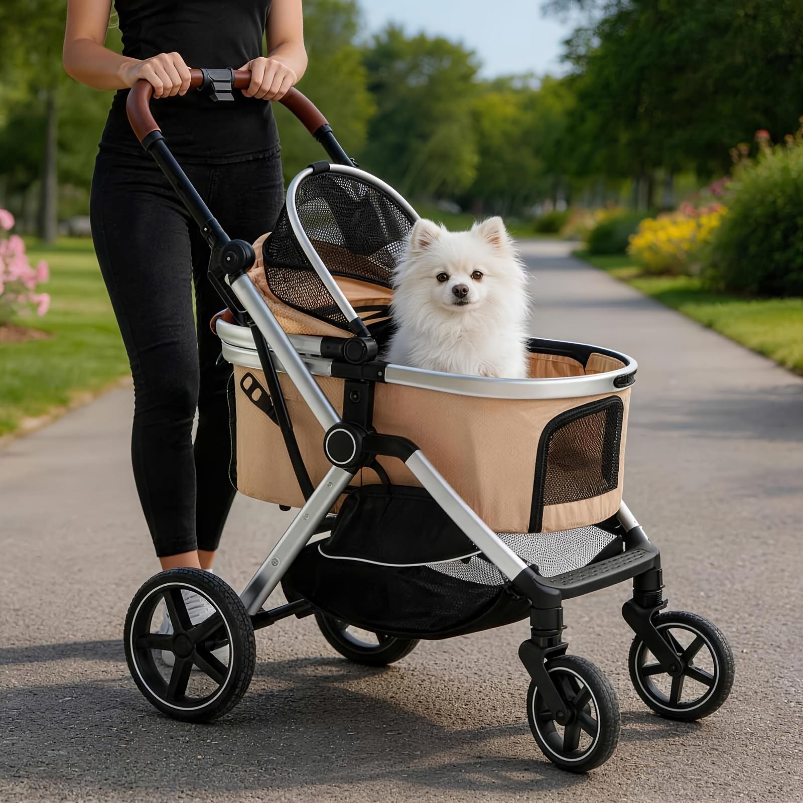 Poussette pour petits animaux, légère et pliable