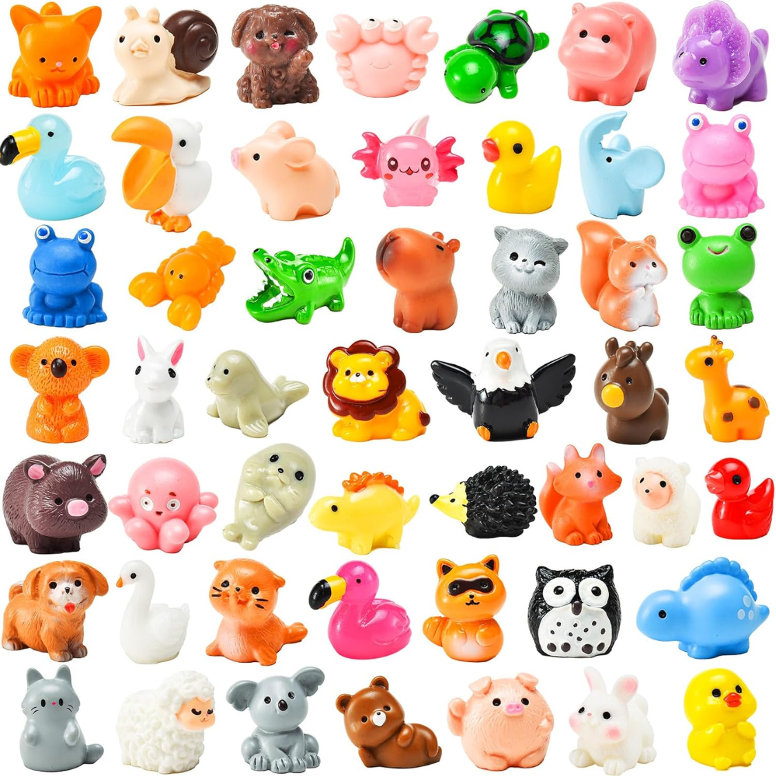 50 Figurines Animaux Résine Miniatures Fête Jardin Fée