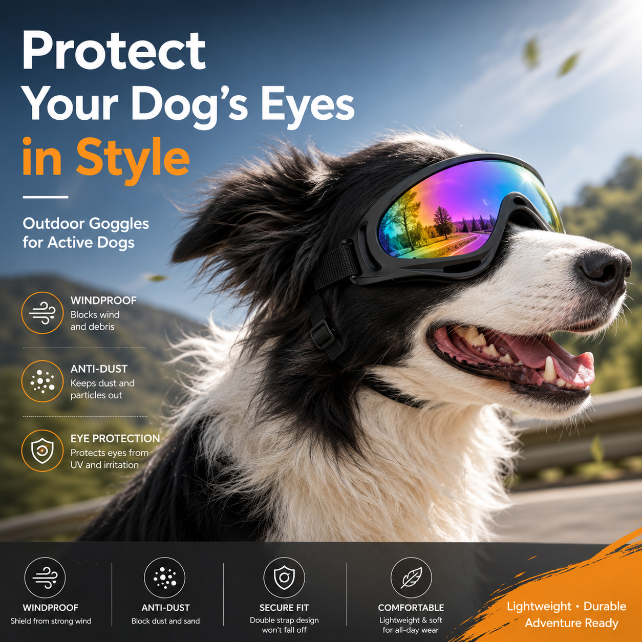Lunettes chien moyen & grand format