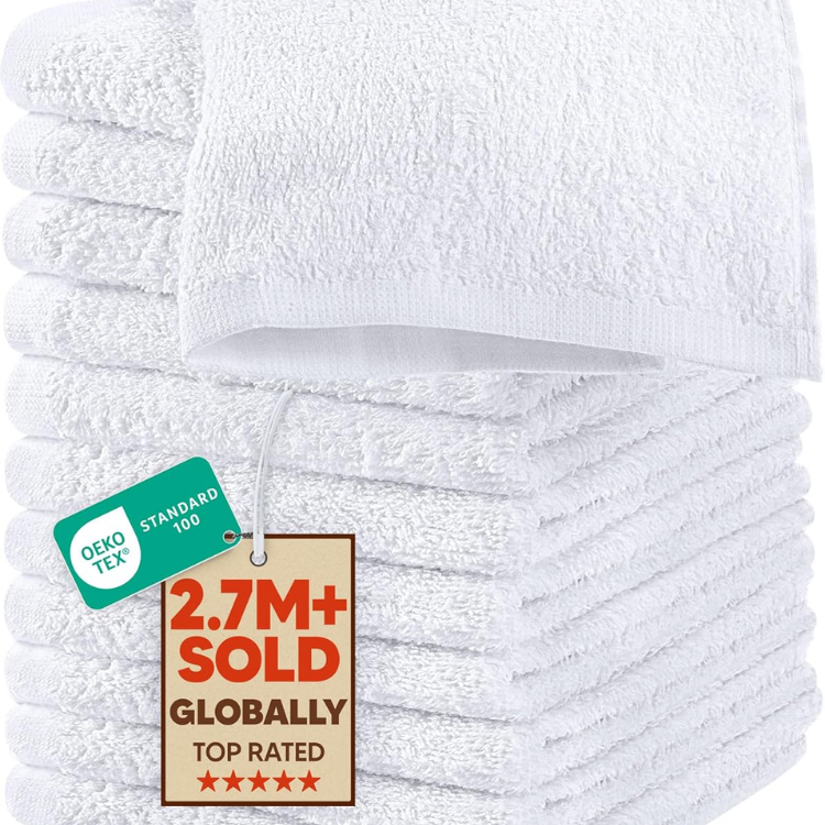 Serviettes 12 pack coton flanelle absorbantes