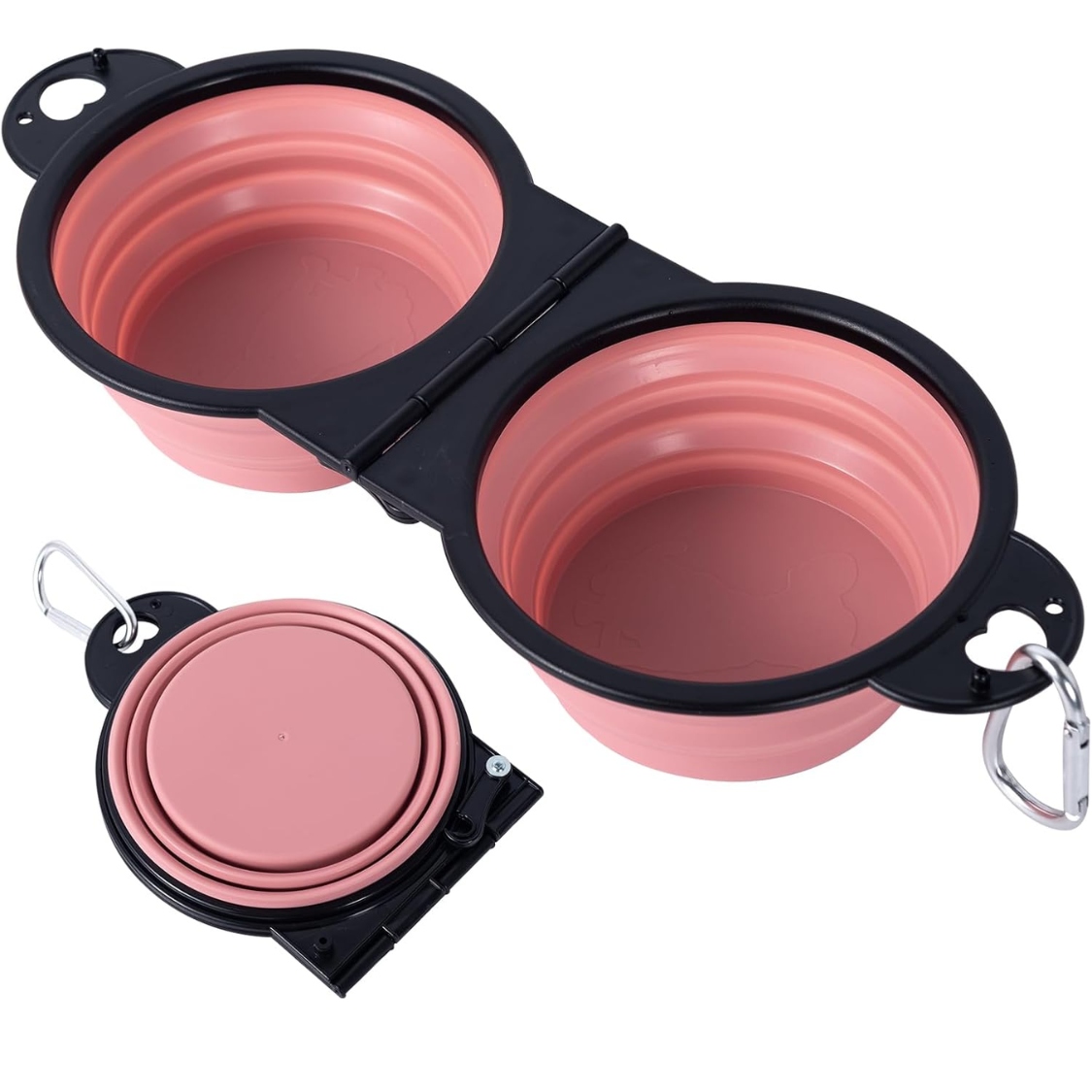 Bols doubles chien pliants 180° rabattables verrouillage stable