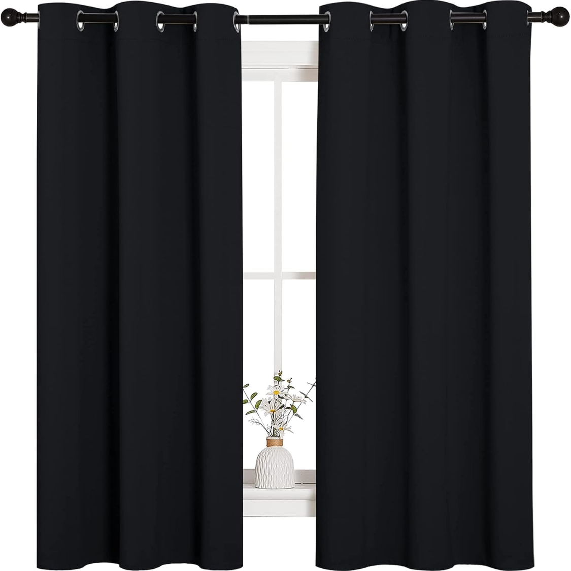 Rideaux occultants thermiques noir Halloween 42x63po