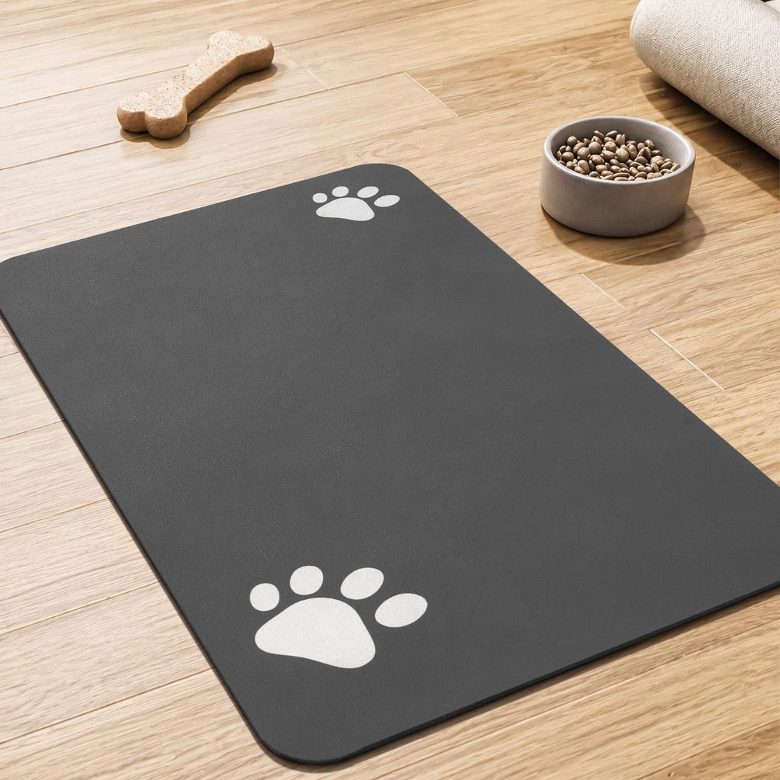 Tapis d'alimentation absorbant pour chien - Séchage rapide