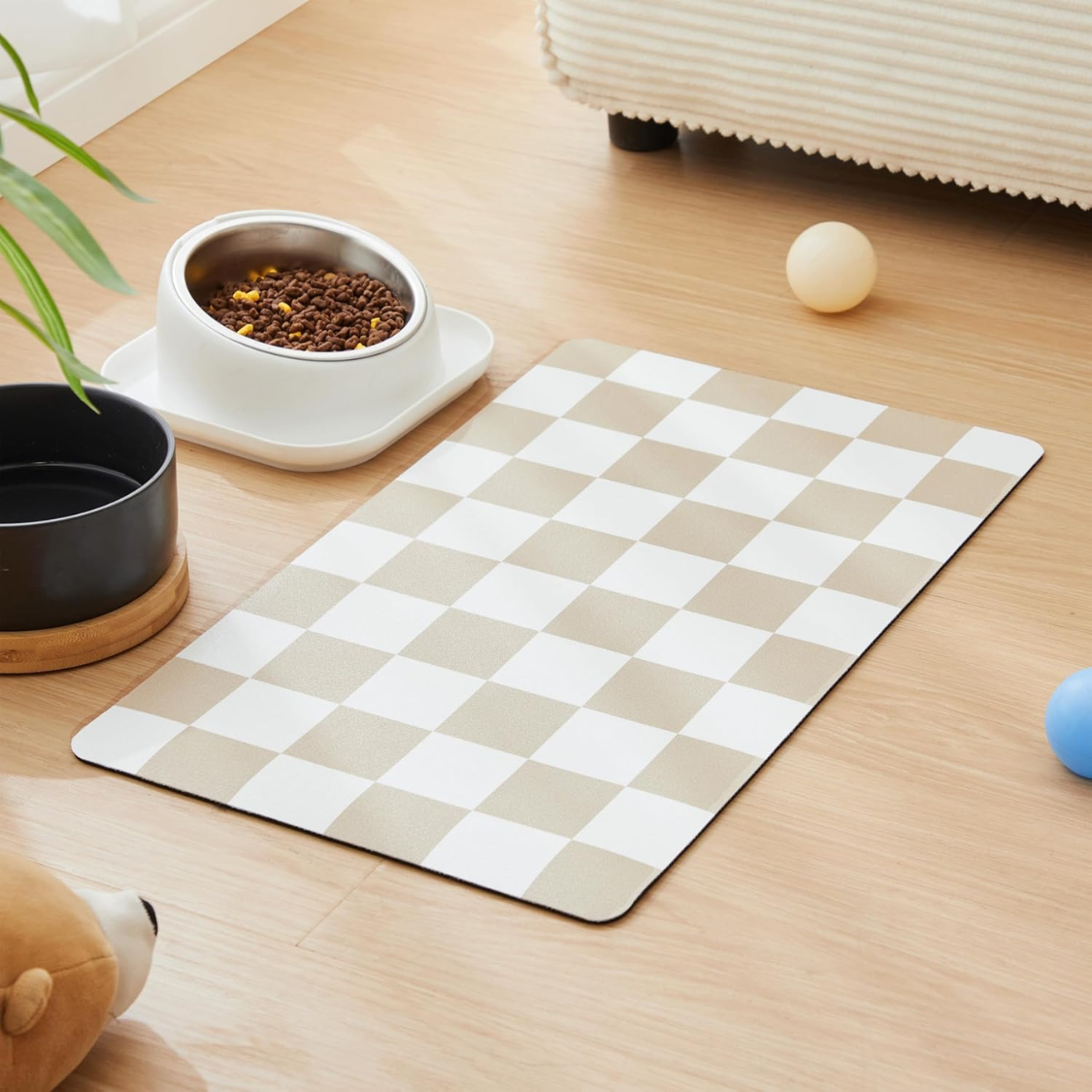 Napperon absorbant pour bols alimentaires animaux