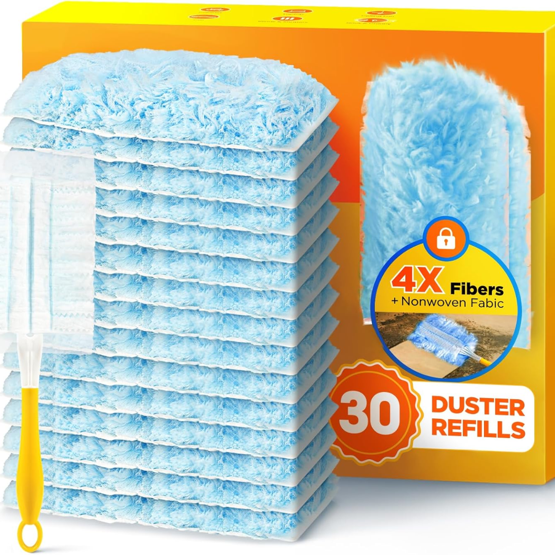 30 recharges plumeau Swiffer microfibre nettoyage maison meubles