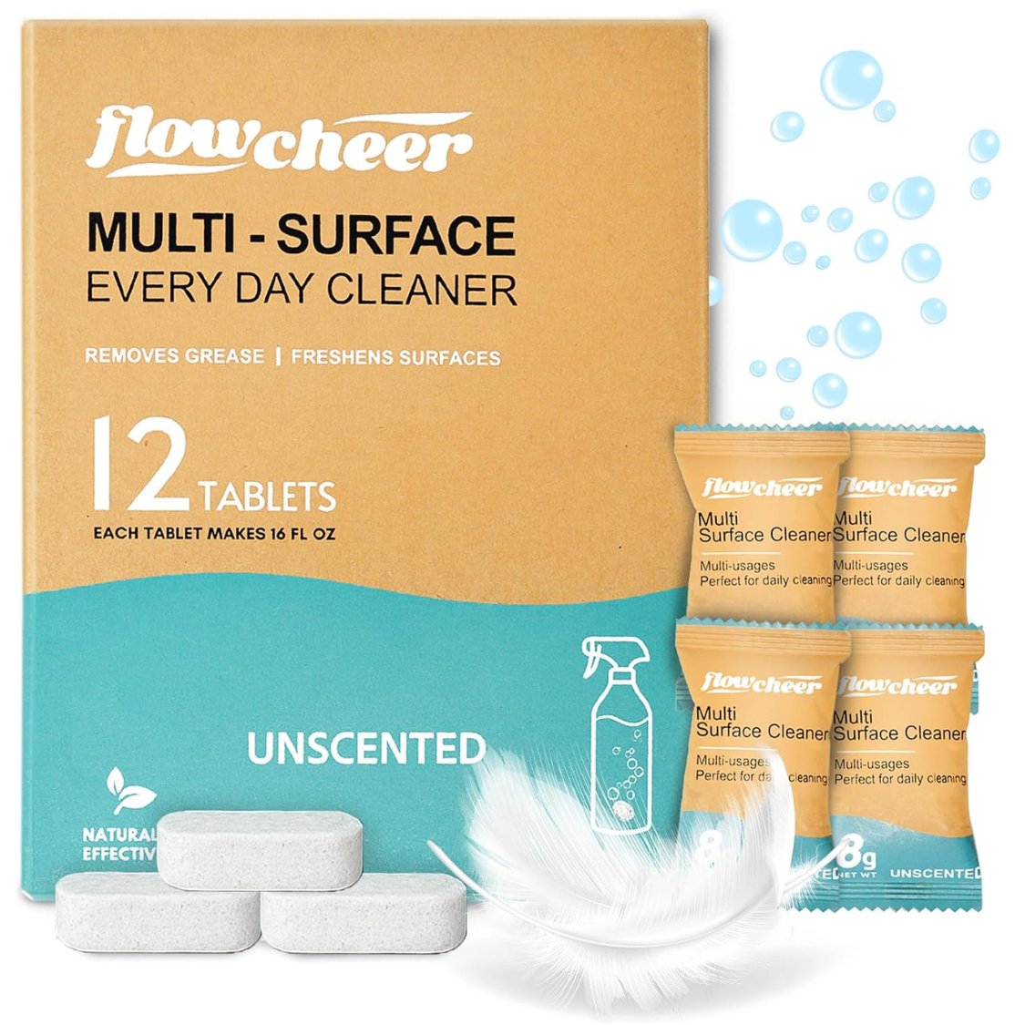 Nettoyant multi-surfaces 12 recharges tablette pulvérisateur maison cuisine