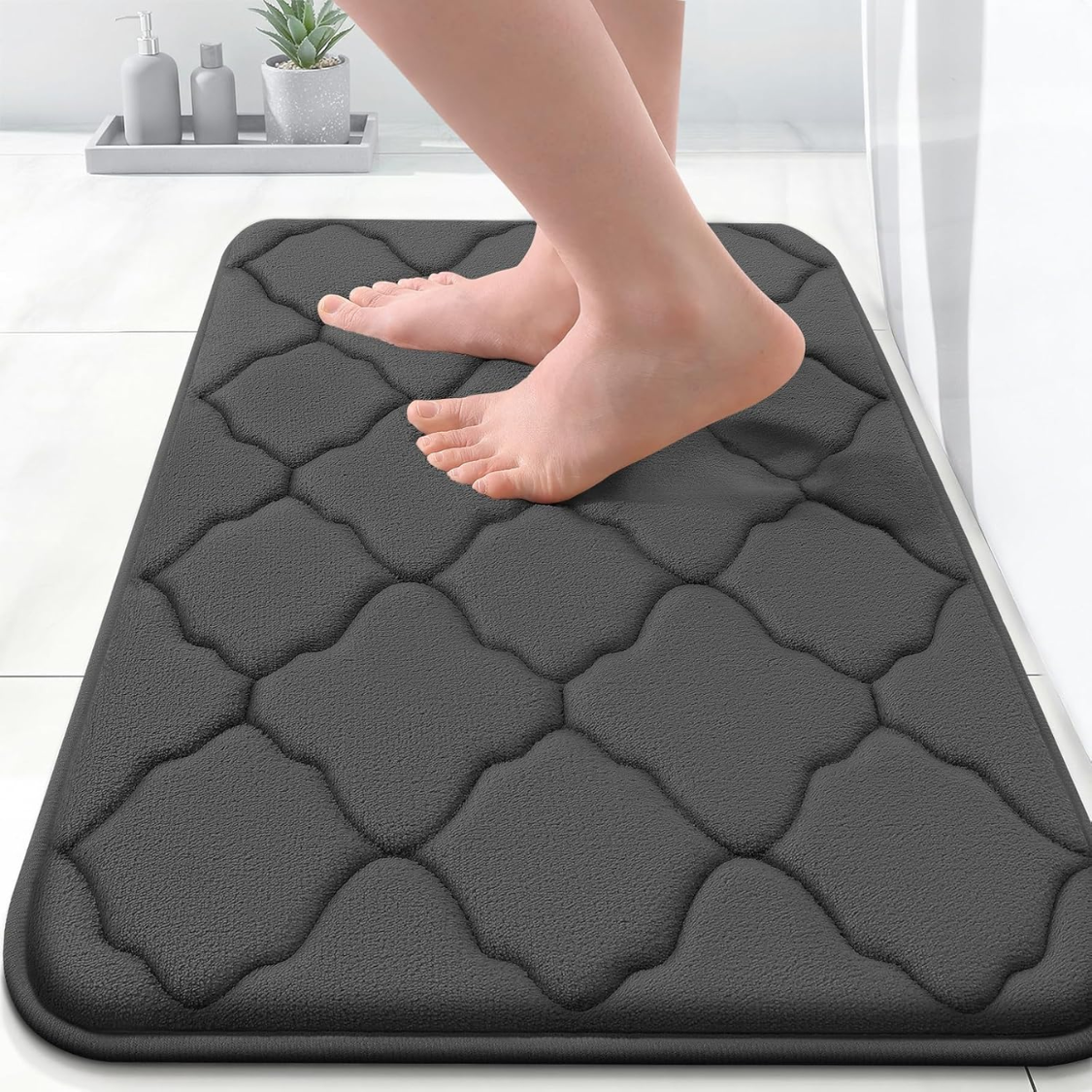 Tapis bain mousse mémoire non-glissant lavable machine