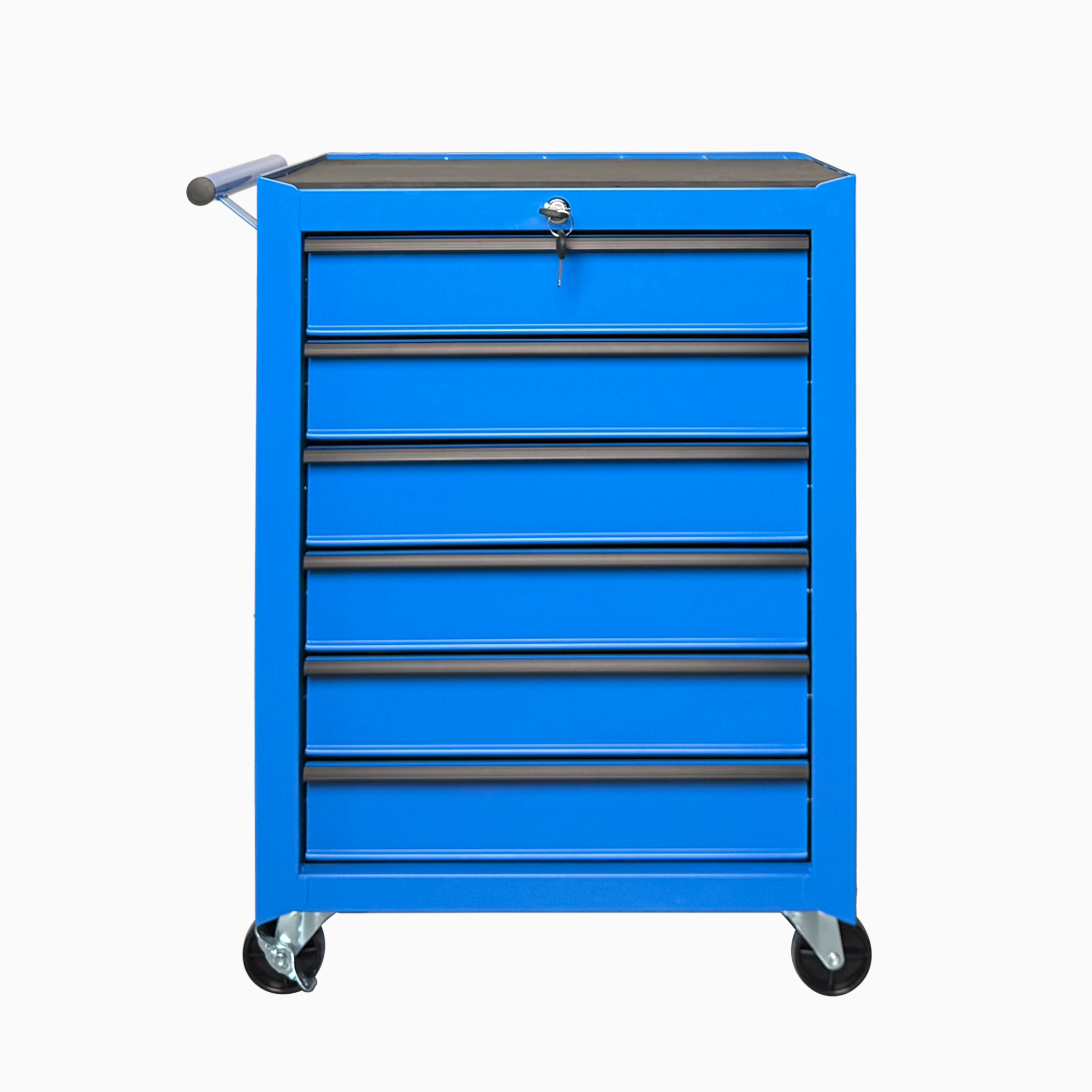 Coffre à outils roulant 6 tiroirs 20", glissières à billes - BLEU