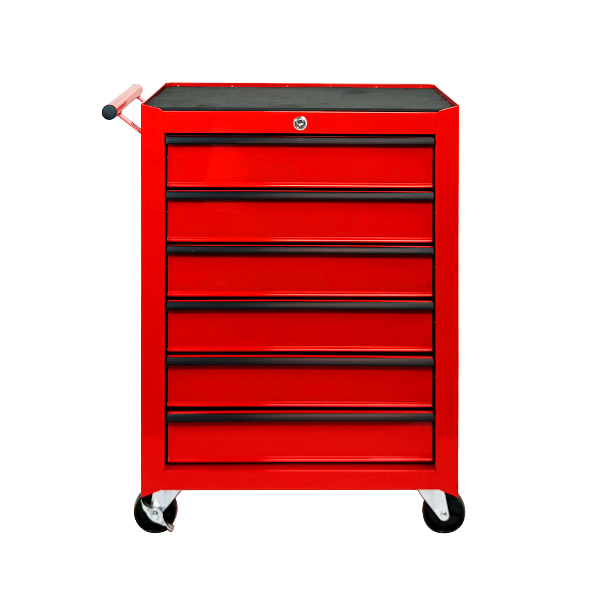 Coffre à outils roulant 6 tiroirs 20", glissières à billes - ROUGE