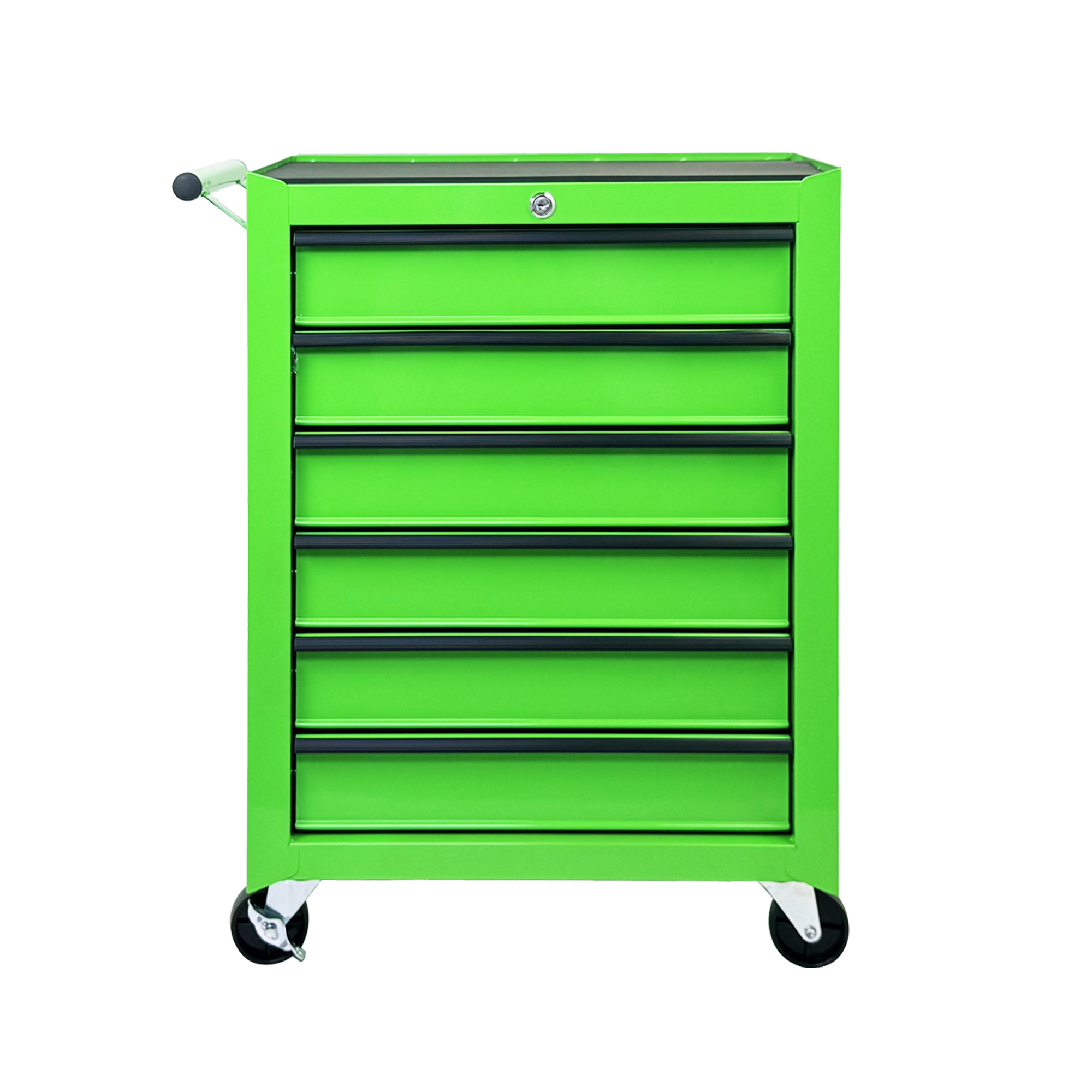 Coffre à outils roulant 6 tiroirs 20", glissières à billes - VERT