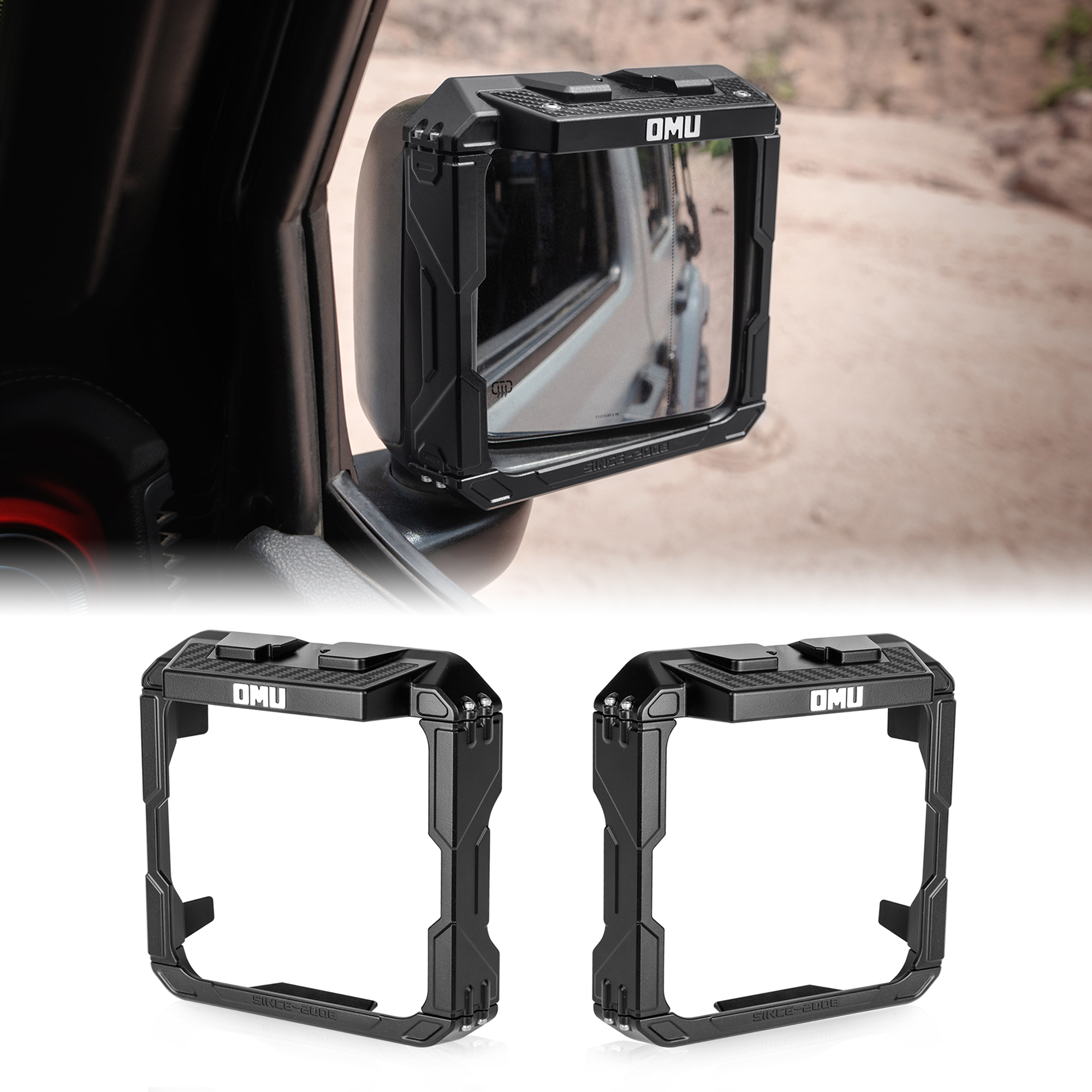 Jeep Wrangler JL JT 18+ Pare-pluie rétro Aluminum
