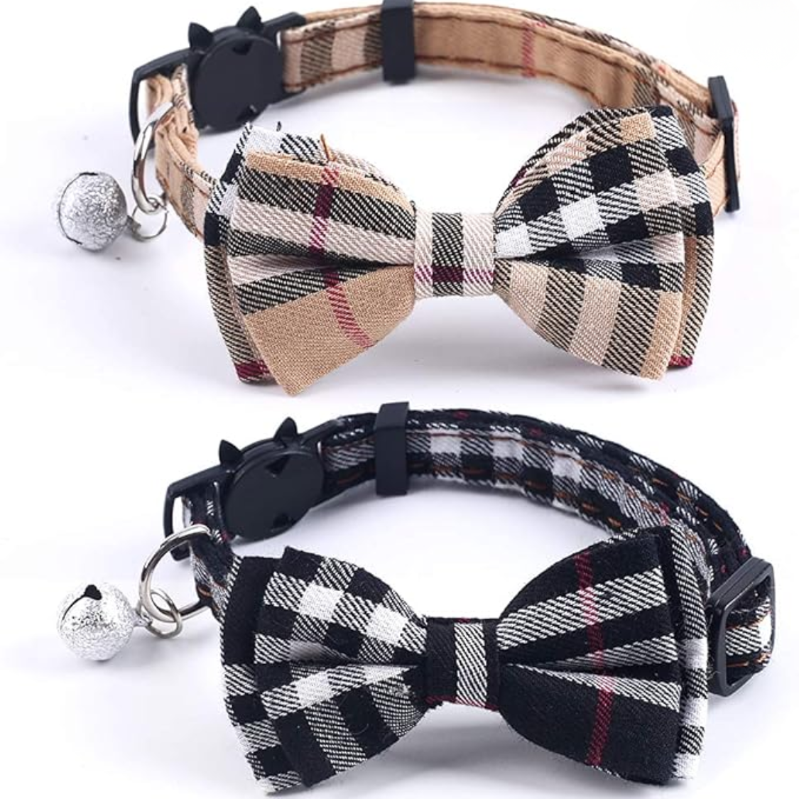 Colliers pour chat 2 pack avec nœud et grelot