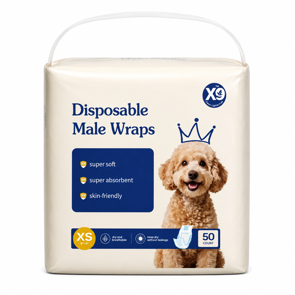 Couches jetables pour chien mâle