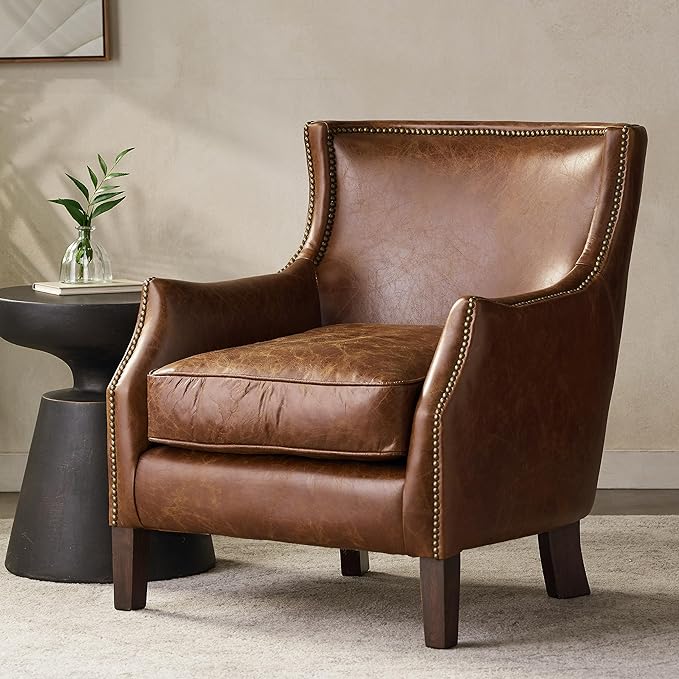 Causeuse cuir véritable mono-place