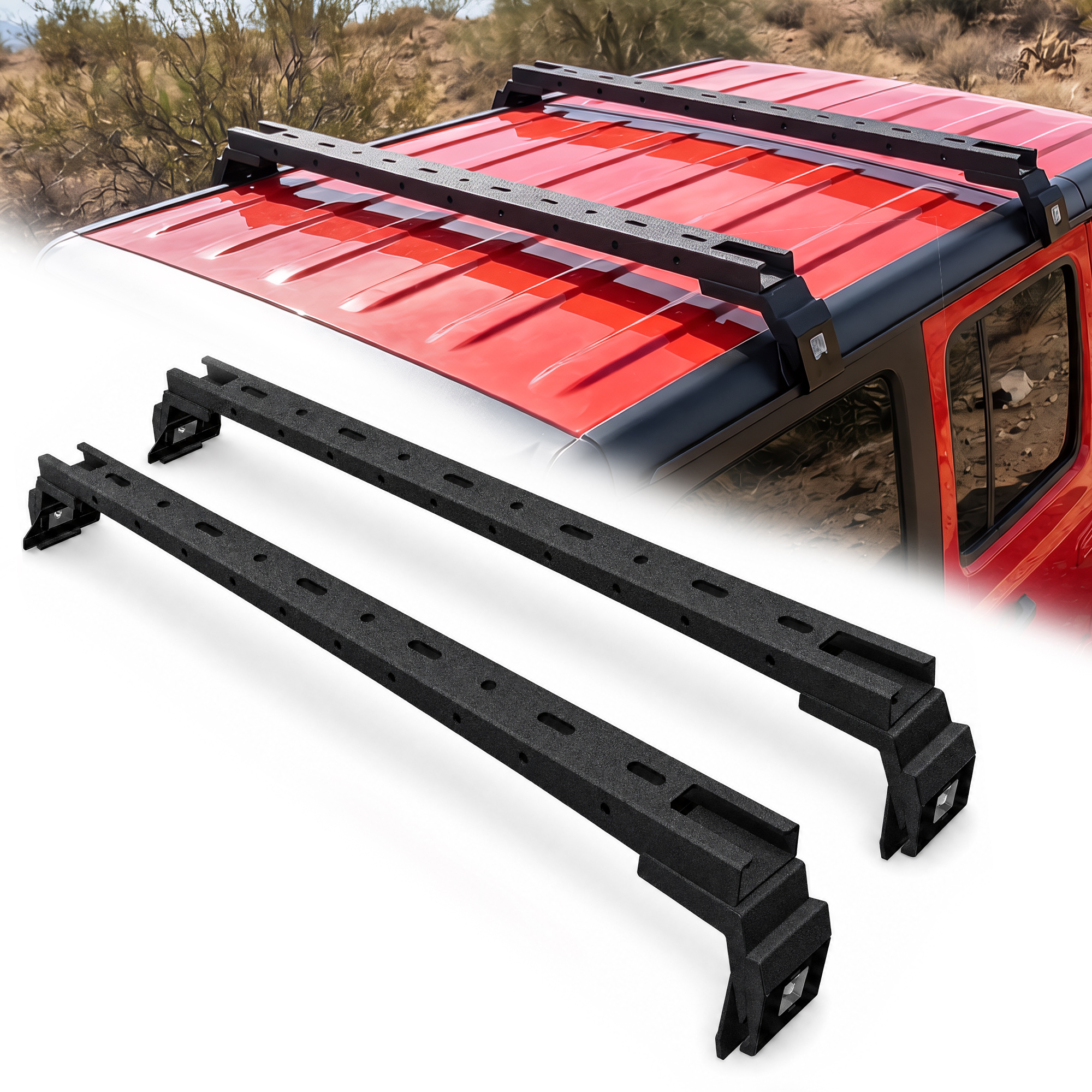 Barres toit 400 lbs Jeep Wrangler JK JL 2007-2026