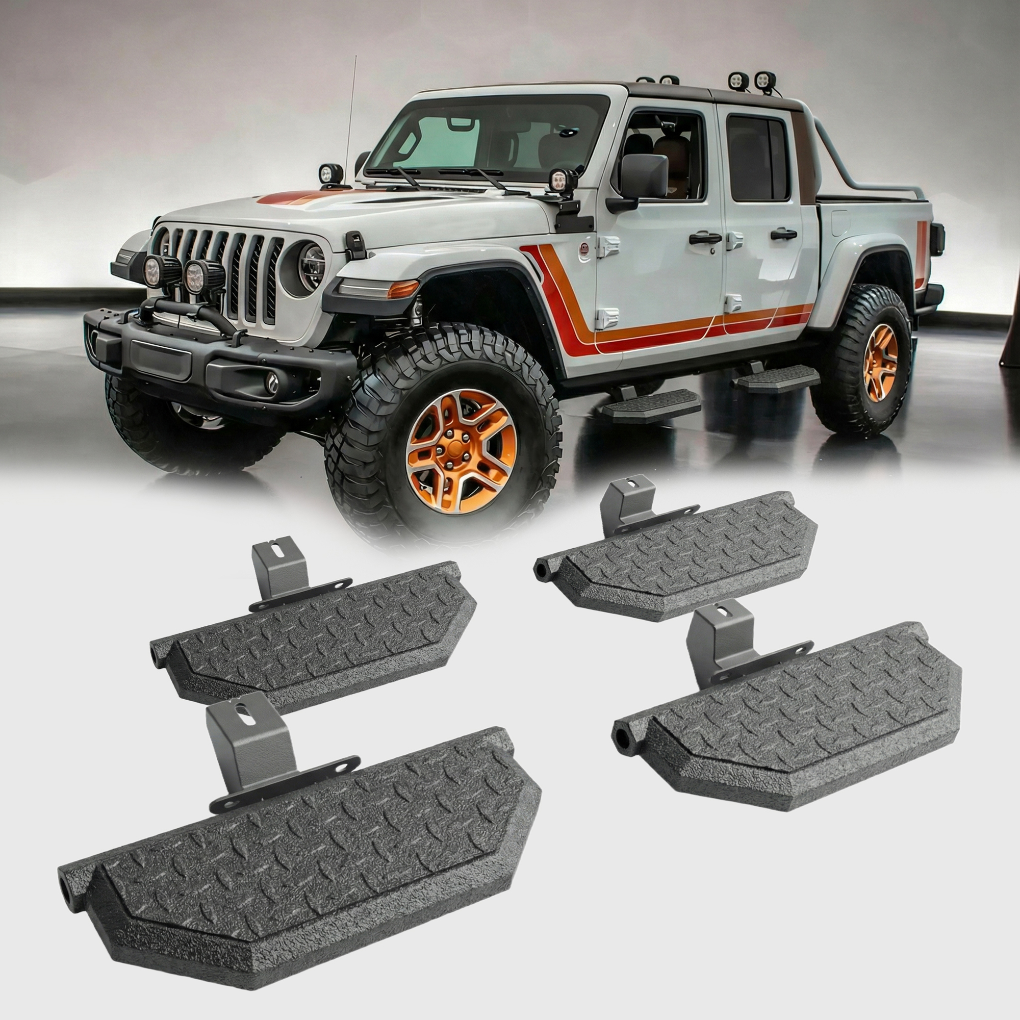 Marchepieds Jeep Wrangler JL 18-25 Gladiator JT 20-26
