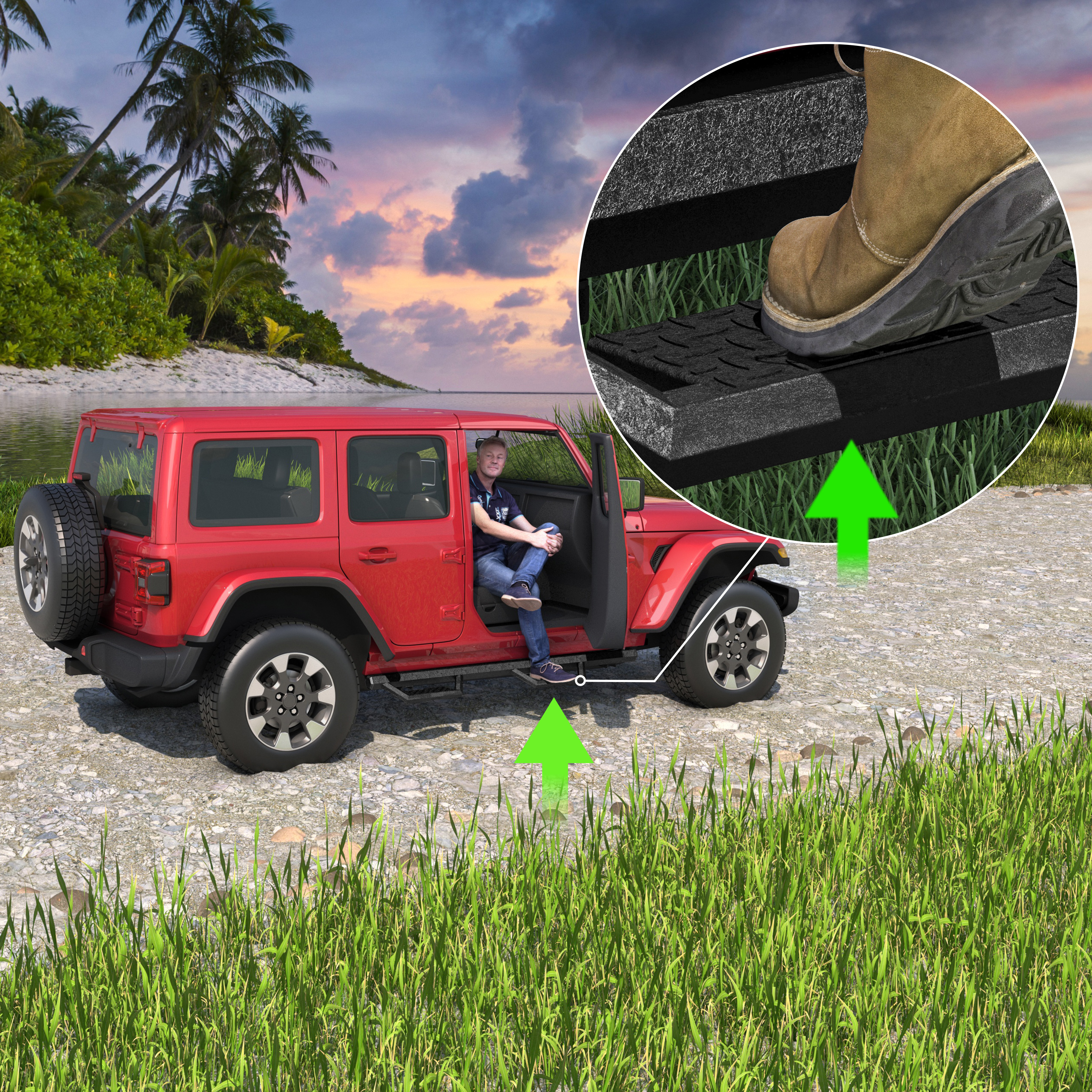 Marchepied acier Jeep Wrangler JK 07-18