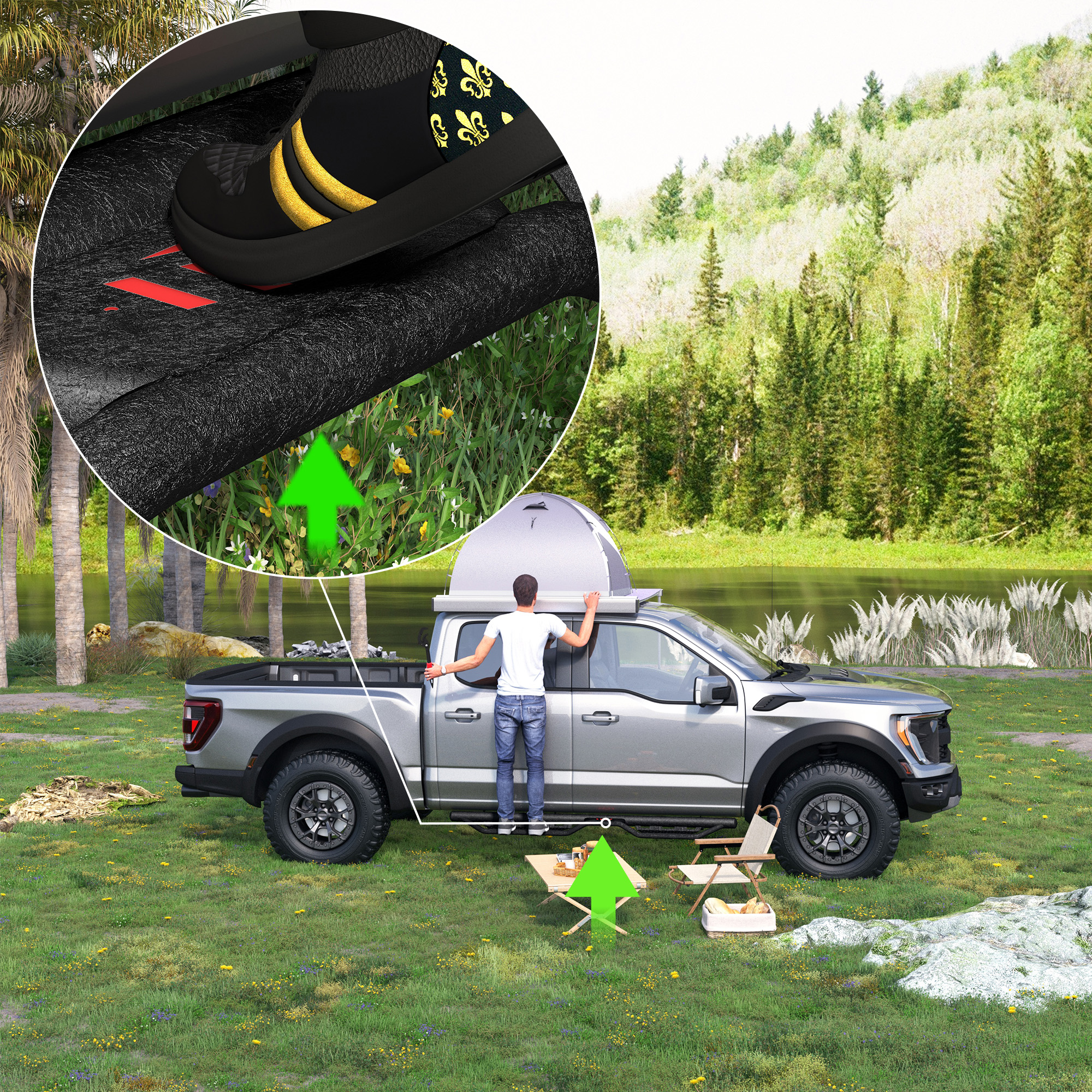 Marchepied SuperCrew F150 2015-2026 (4 portes)