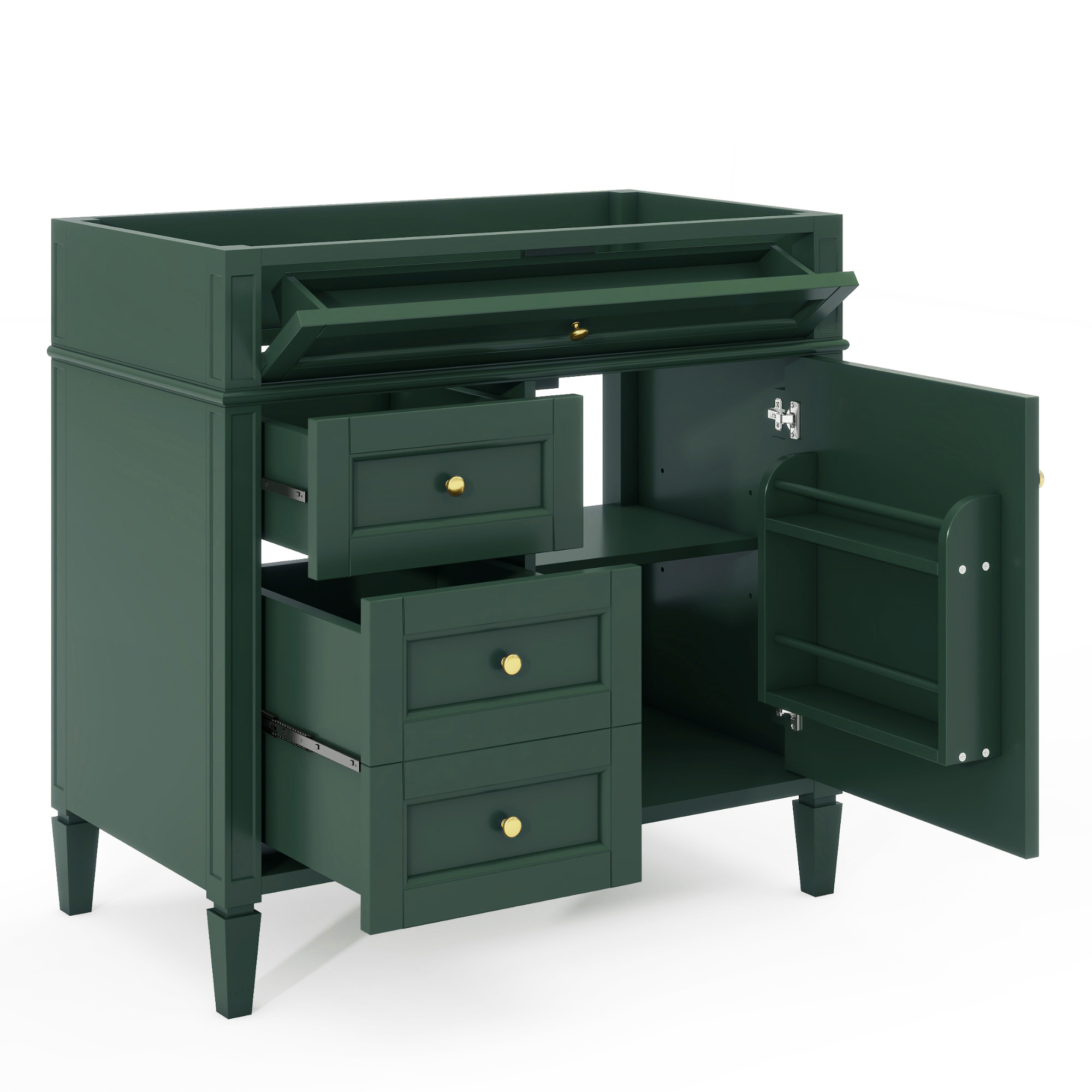 Vanité 36 po sans dessus, 2 tiroirs, bois, WF315154AAF