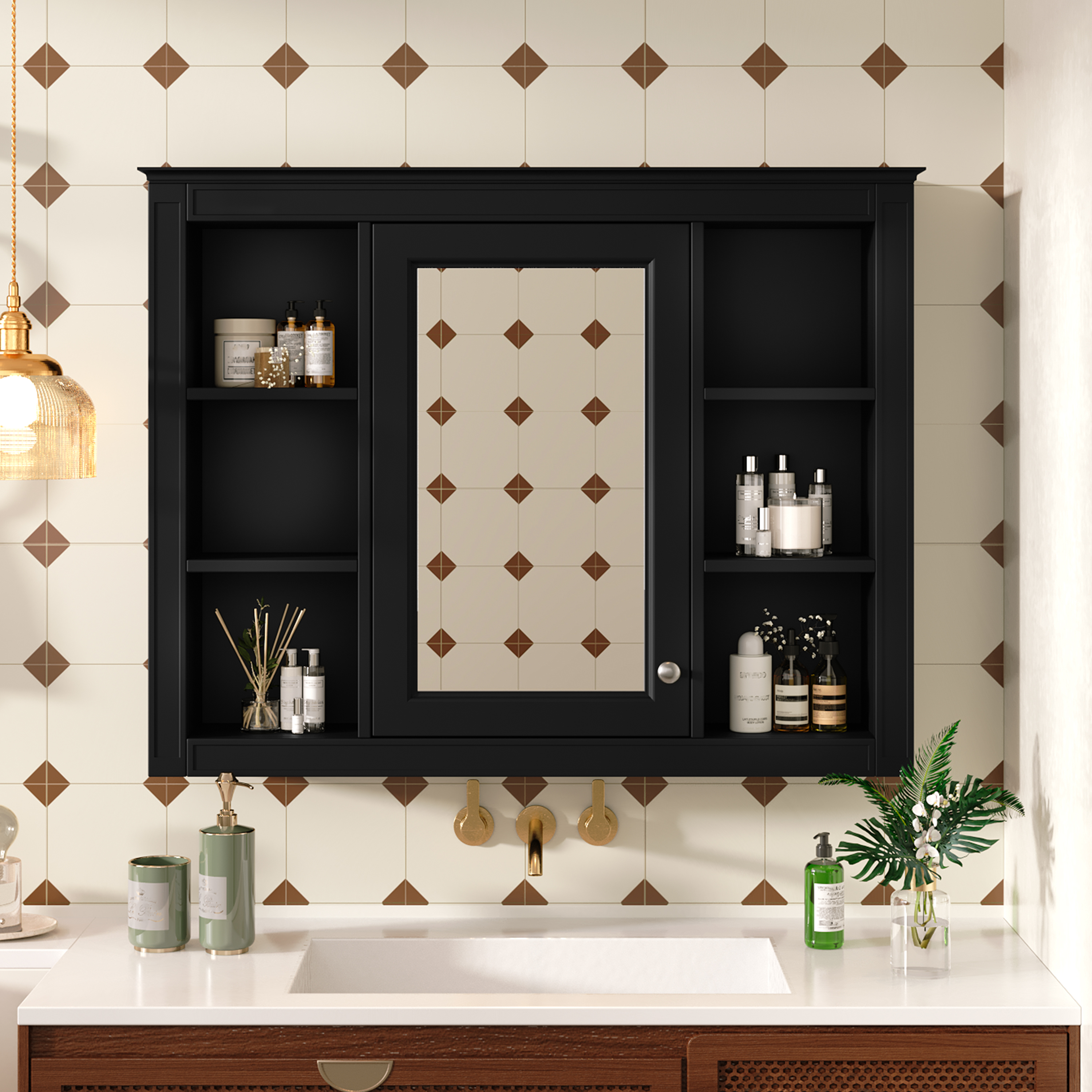 Armoire pharmacie 35x28po miroir 6 tablettes