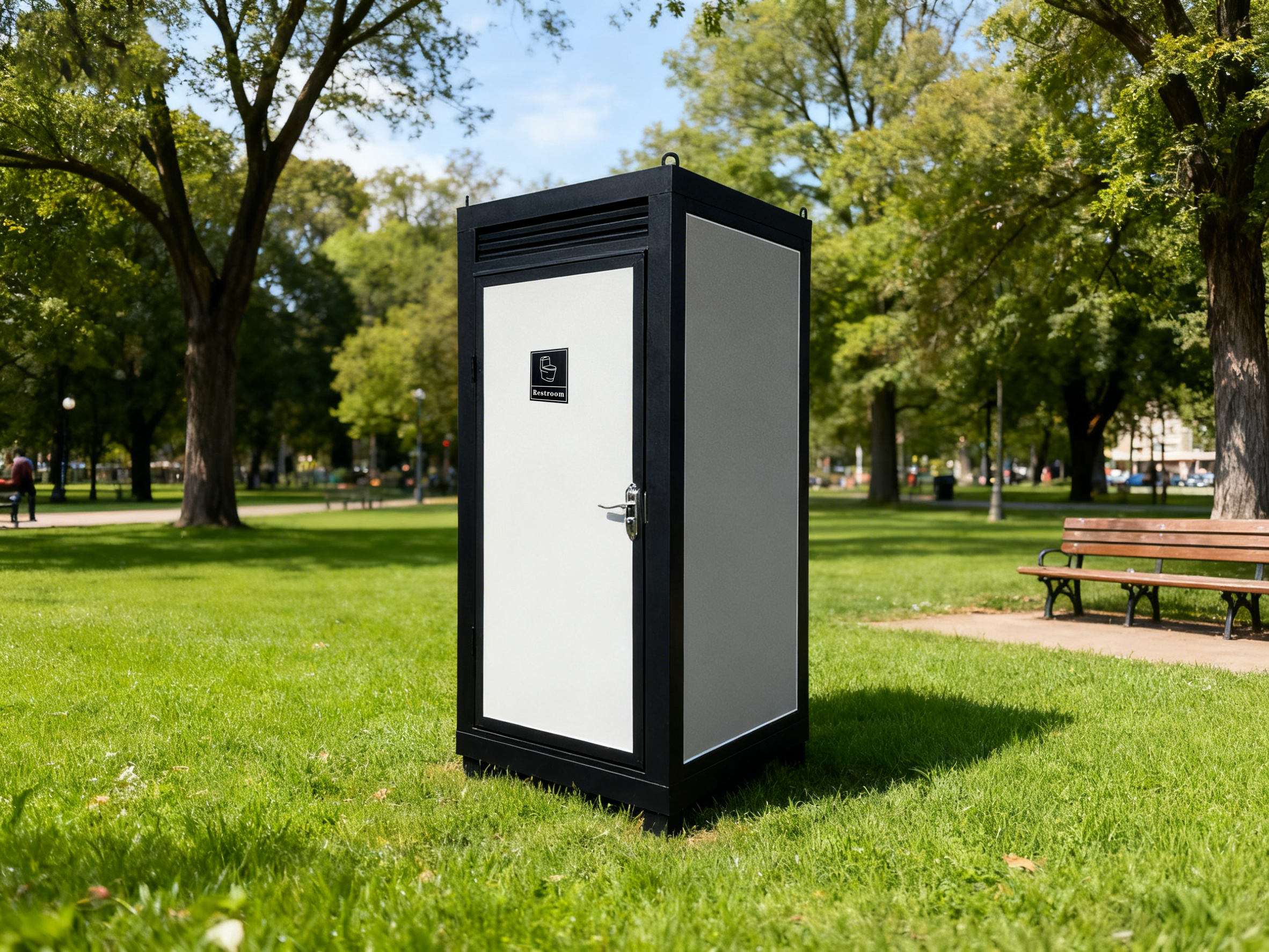 Toilette portable 1 personne - WC extérieur lumière, évier, ventilation