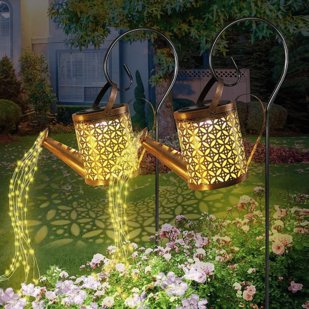 Arrosoir solaire métal - Lanternes jardin décor