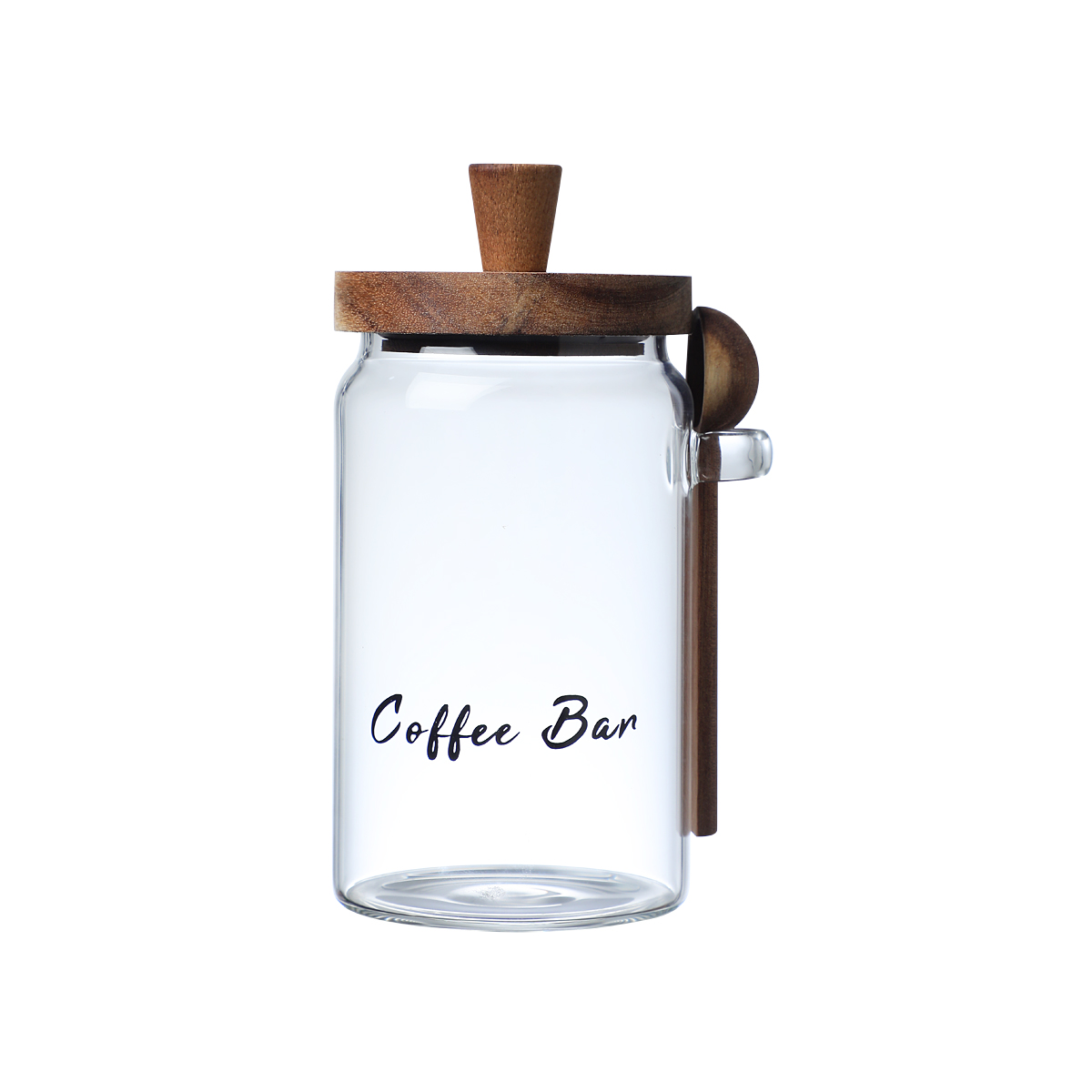 Pot verre 25 oz avec cuillère - Café, bonbons, rangement