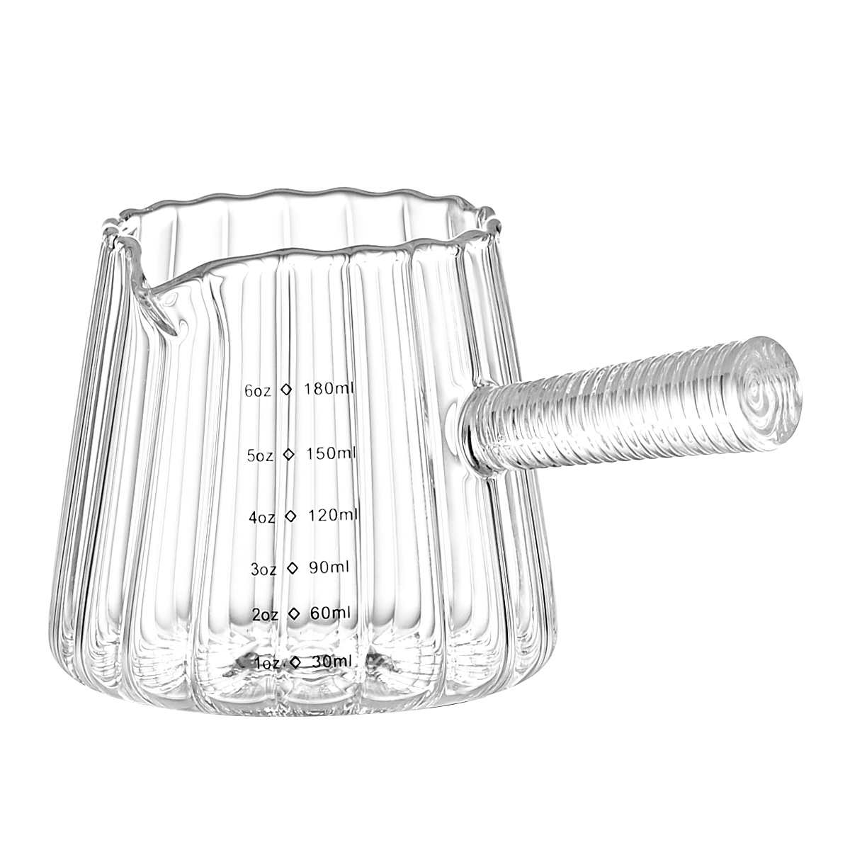 Tasse café verre mini 180ml, tasse lait italienne poignée mesureuse