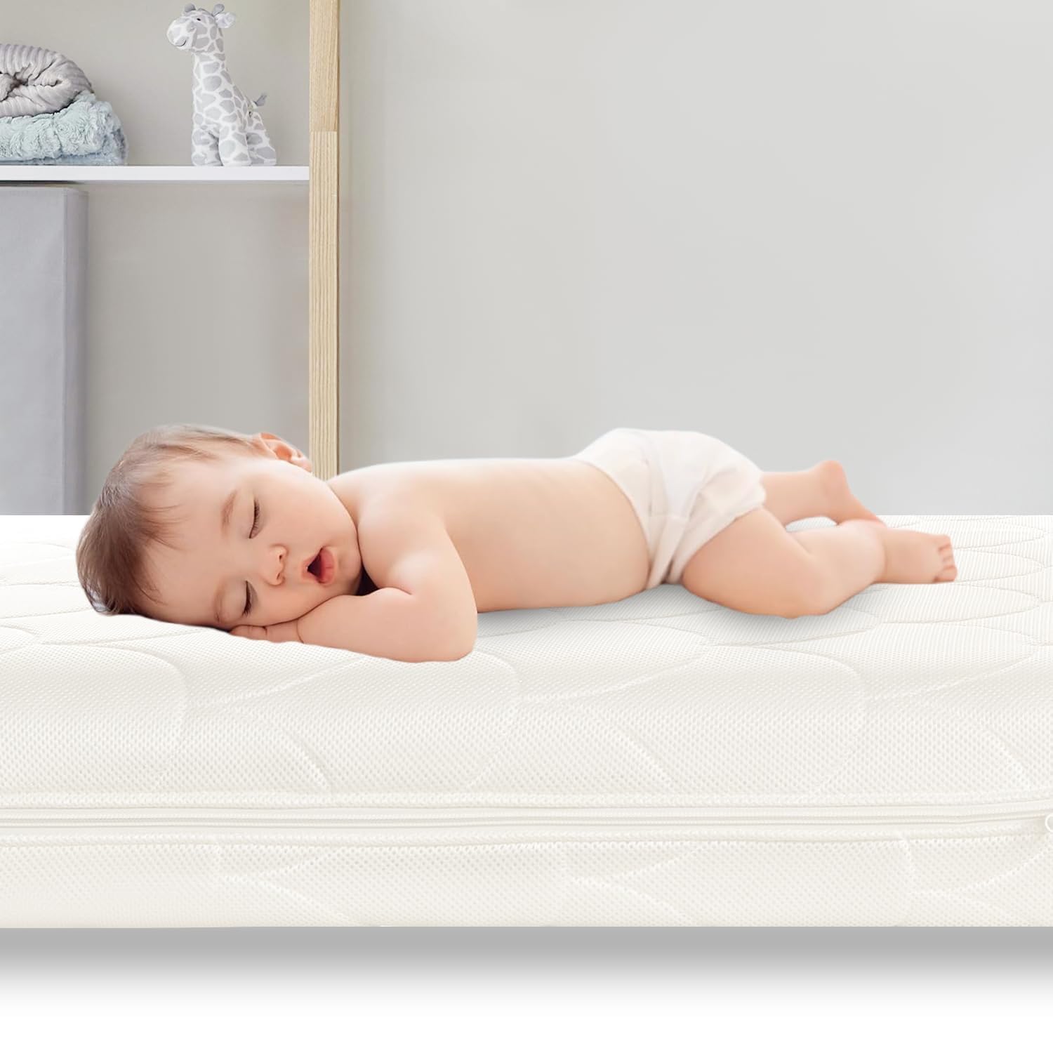 Matelas Lit Bébé Réversible Coton Bio Respirant Standard