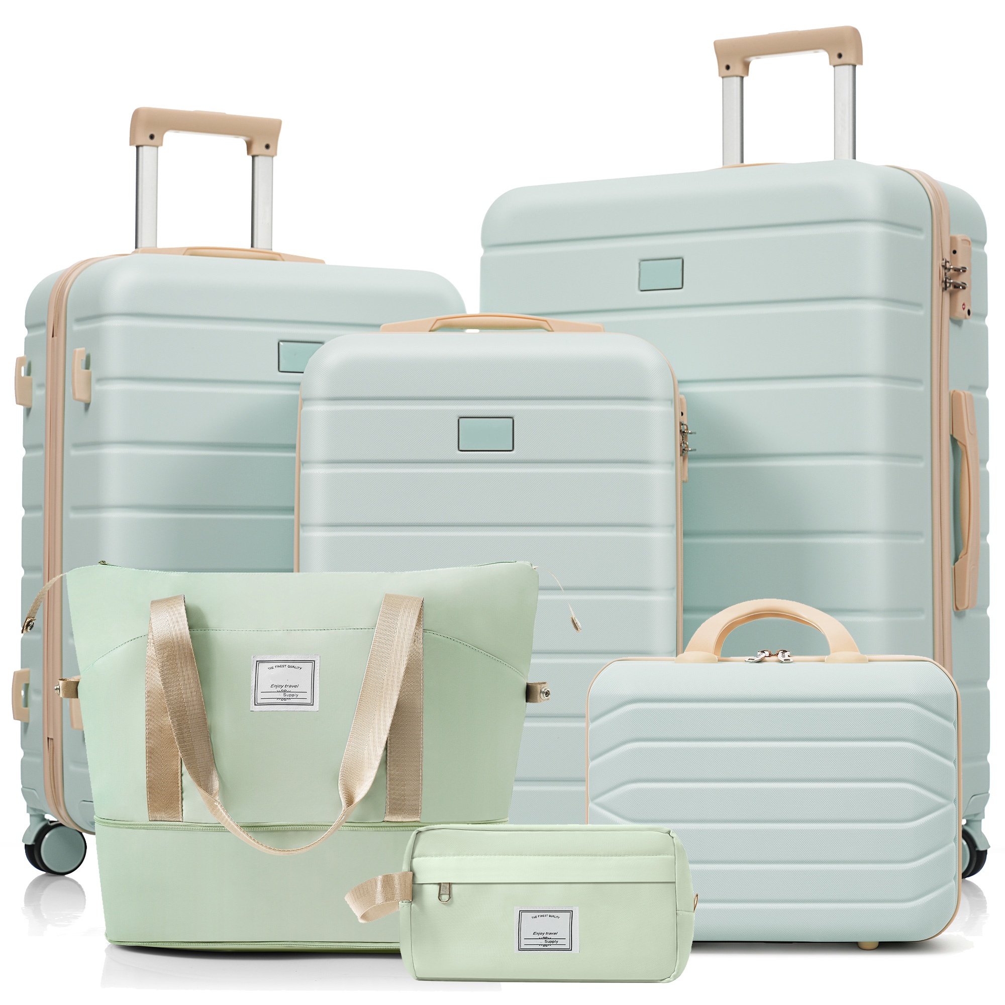 Travelpro Max ensemble 6 valises TSA, vert gris