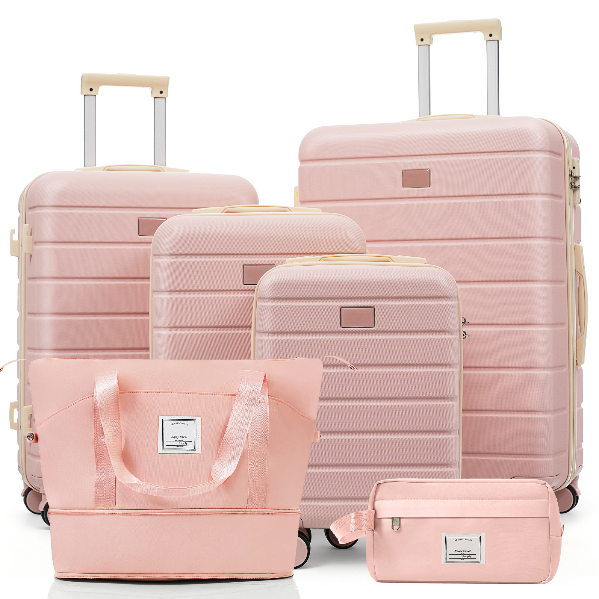 Ensemble bagages Max 6pcs TSA, 16-28po, rose