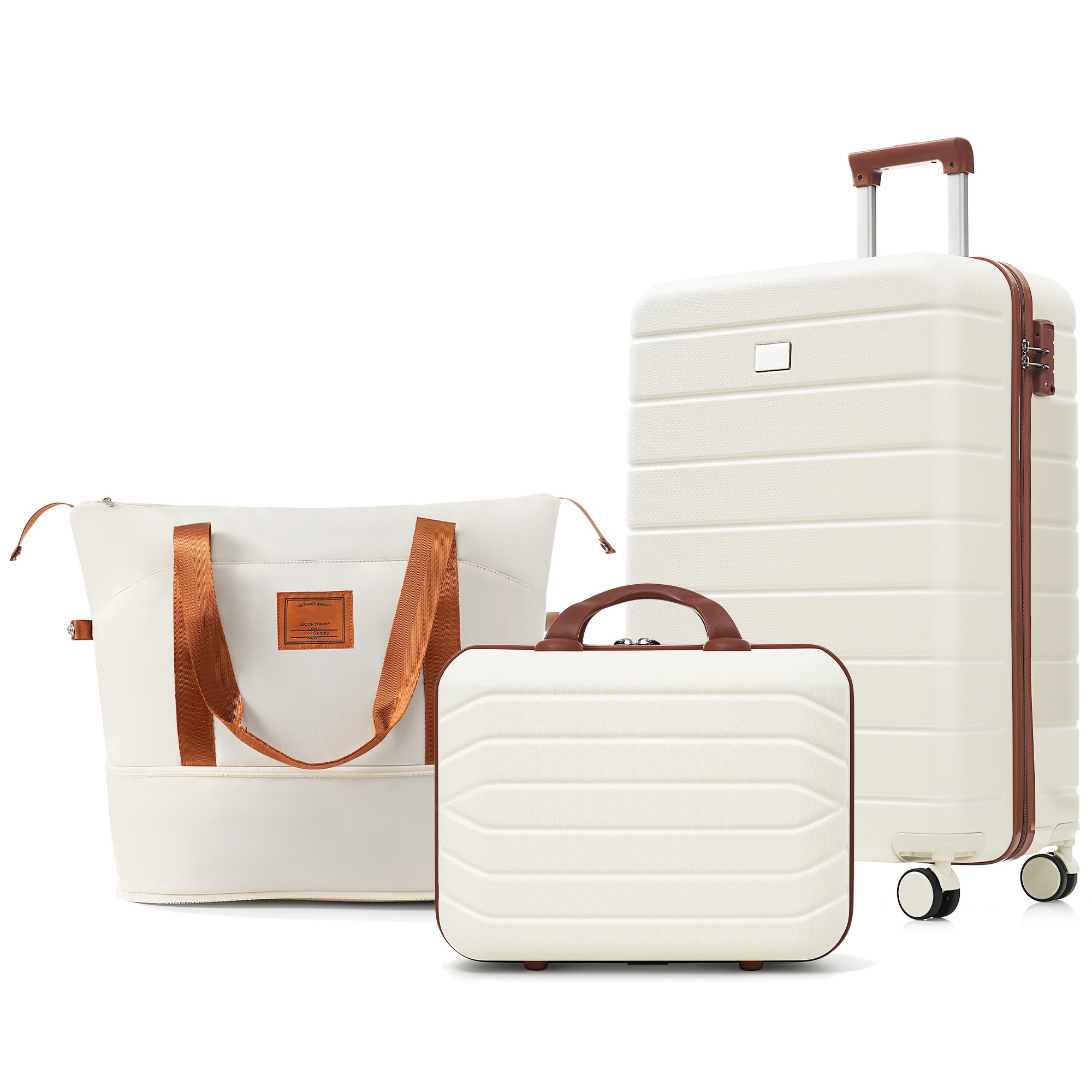 Travelpro Max Ensemble 3 valises TSA, 14/20 po, ivoire-brun