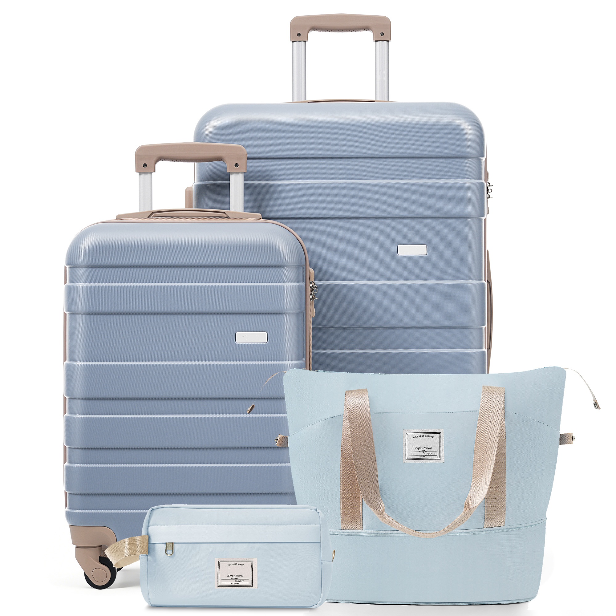 Ensemble Bagages 4 Pièces Valise 20 po 28 po TSA Bleu