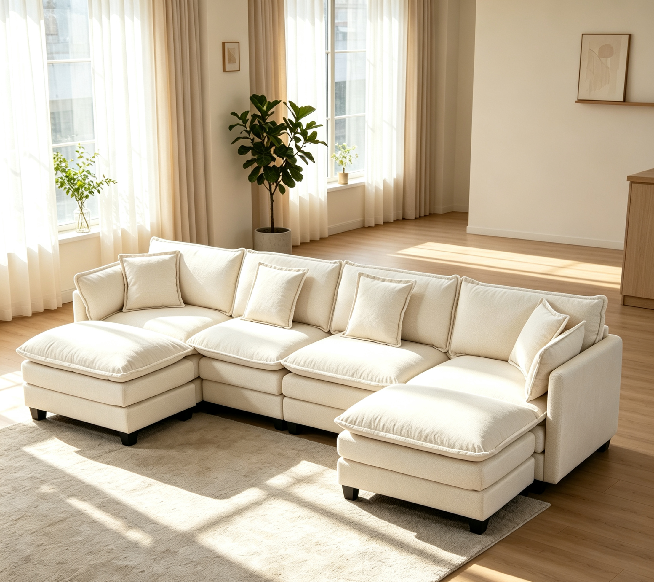 Sofa sectionnel 4 places 149.61" avec méridienne