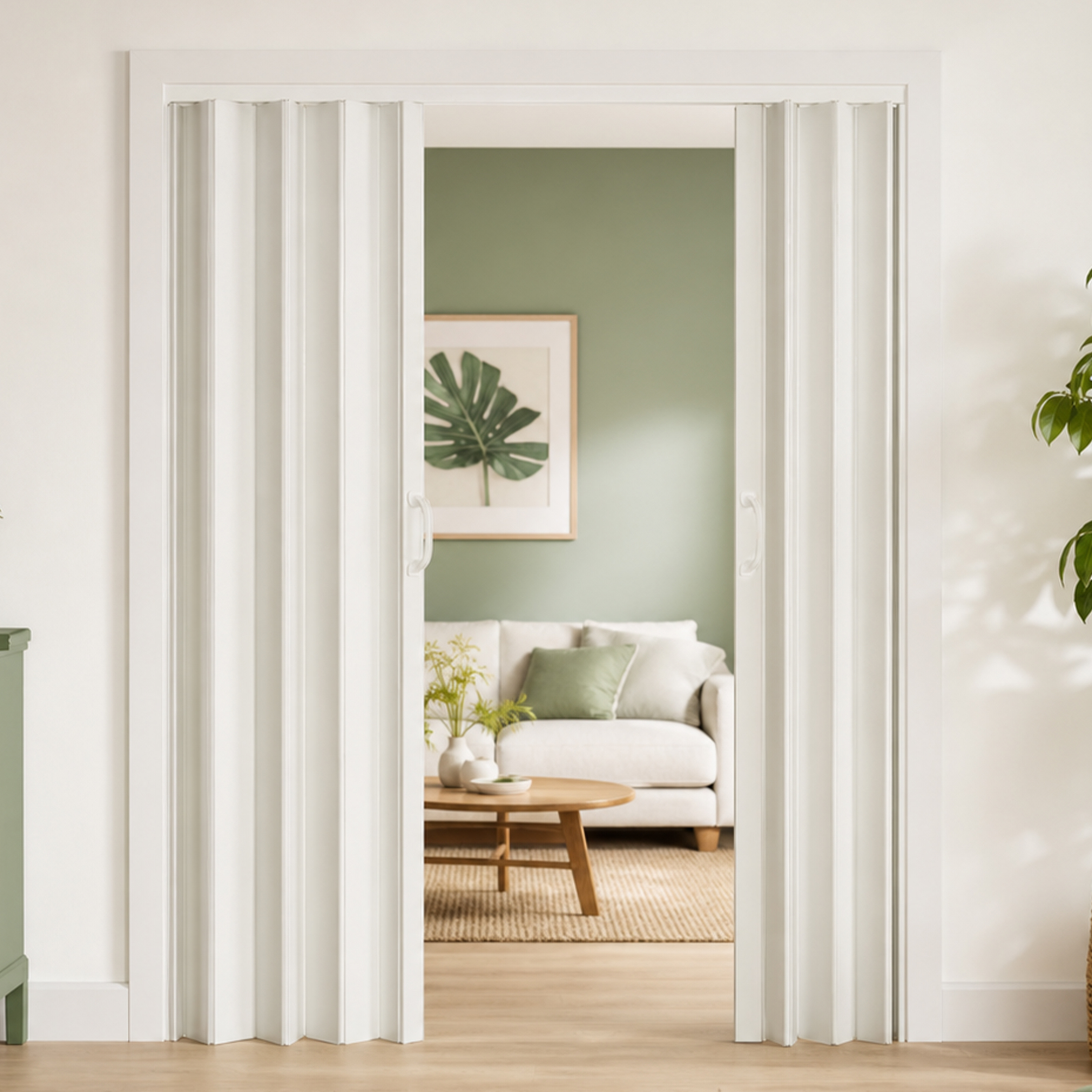 Porte accordéon PVC 59x77po, diviseur pièce, roulettes