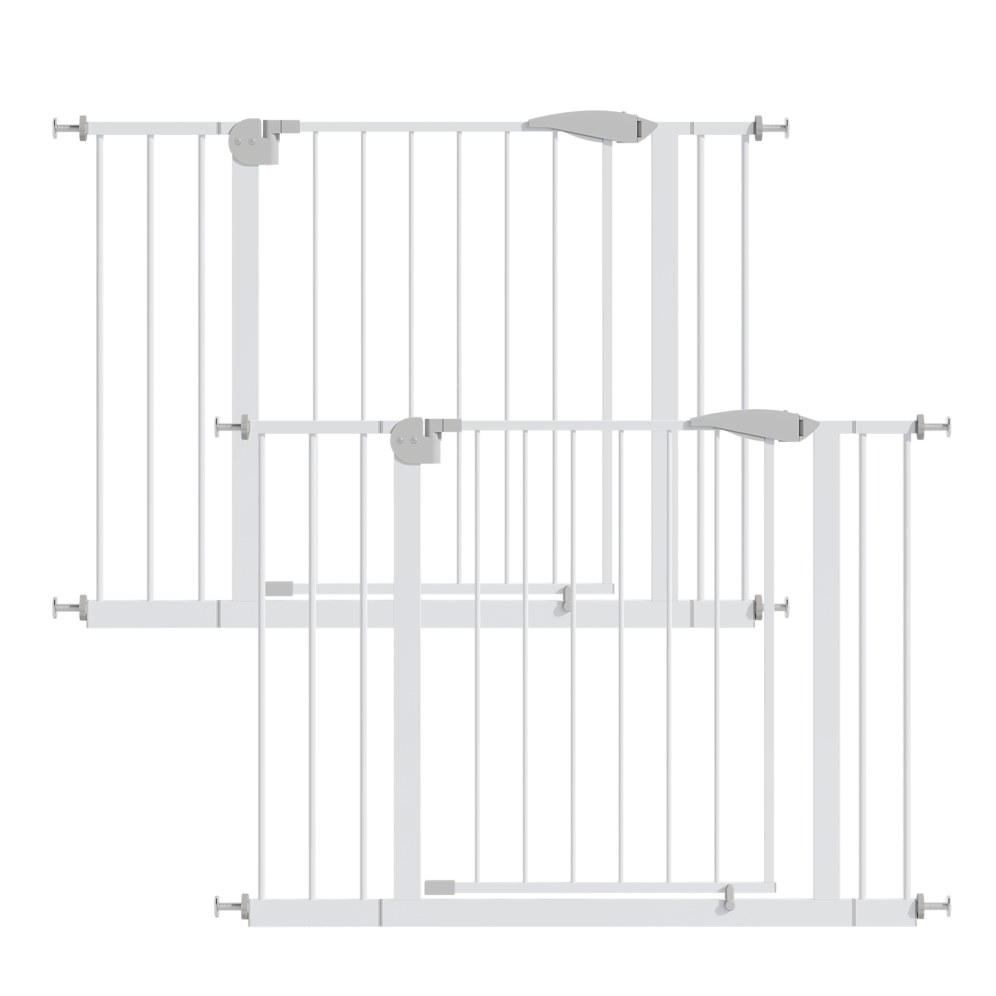 Barrière bébé 29.5-44.1po escaliers/portes pression blanche