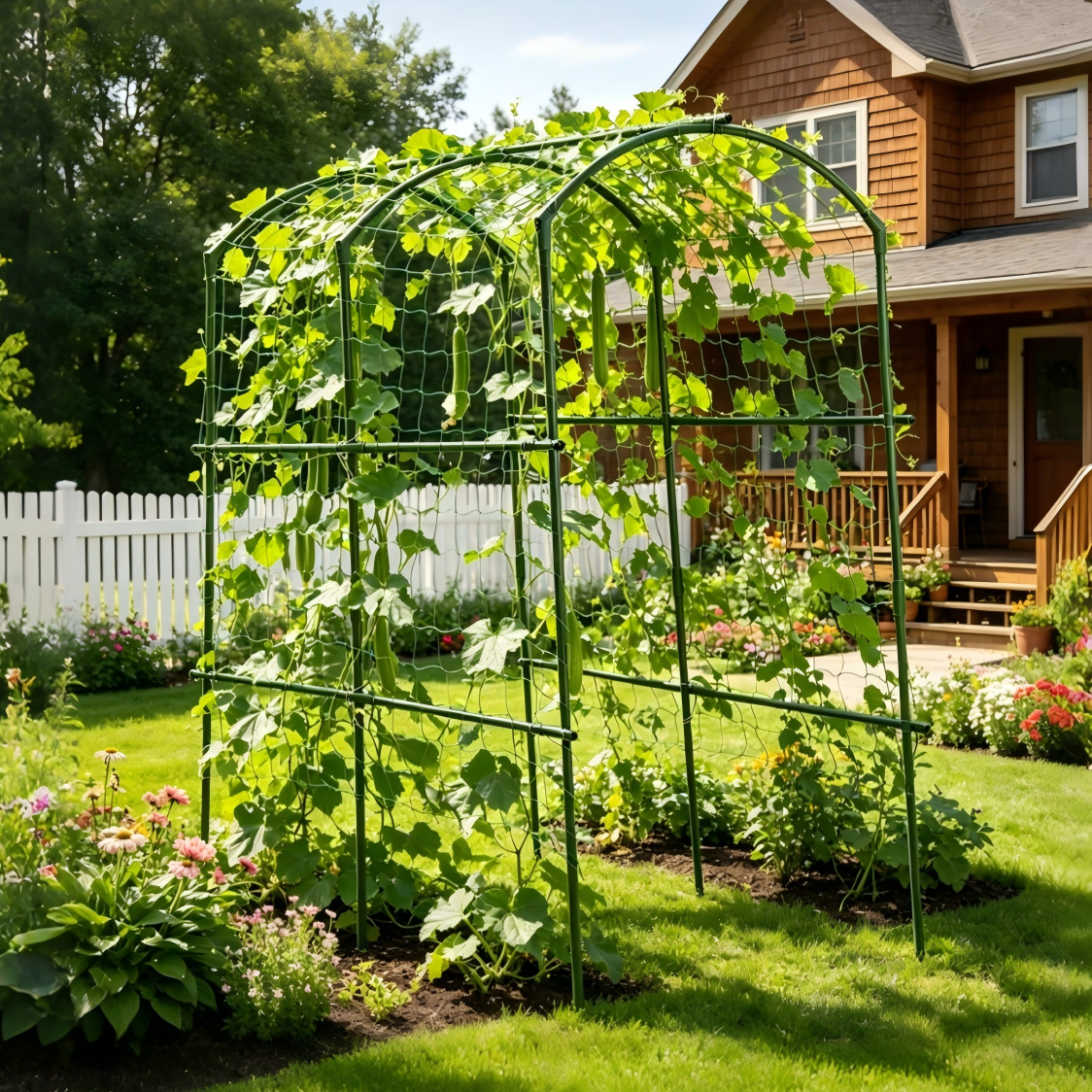 Treillis tuteur jardin 20mm diamètre, arche U, legumes grimpants