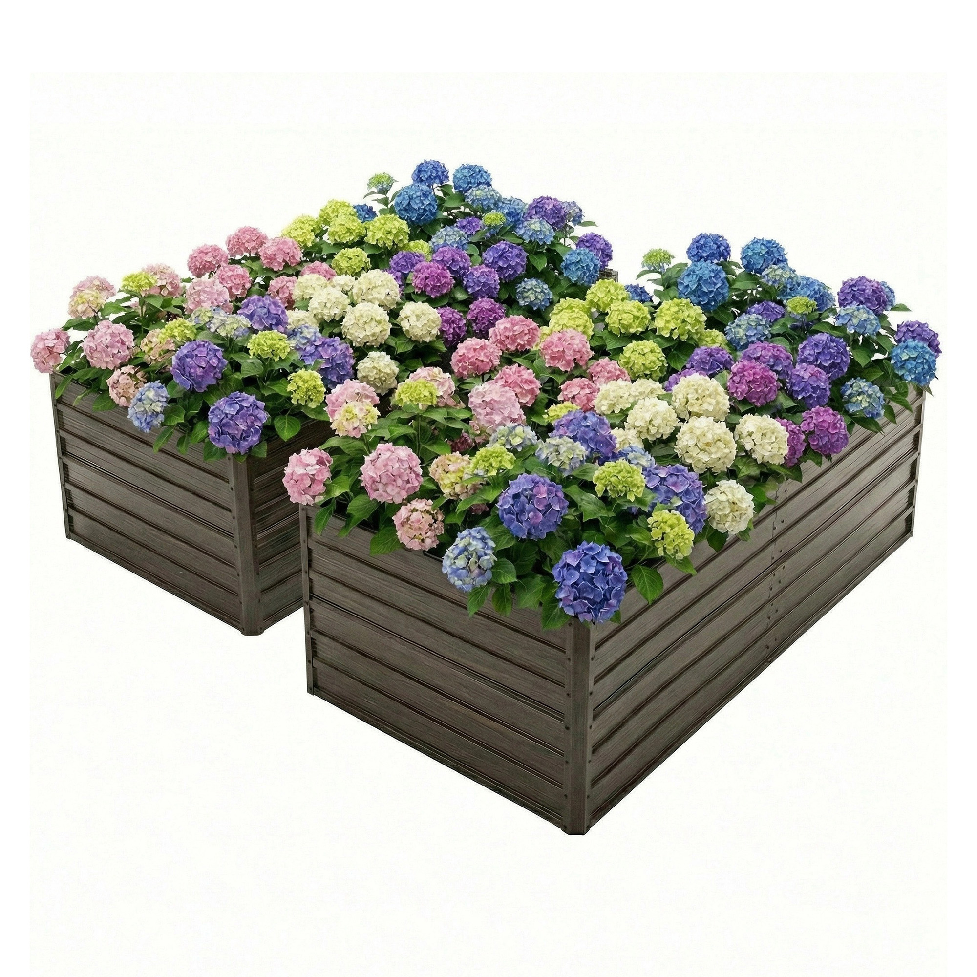 Carré potager 8x4x2 pi acier galvanisé doublé