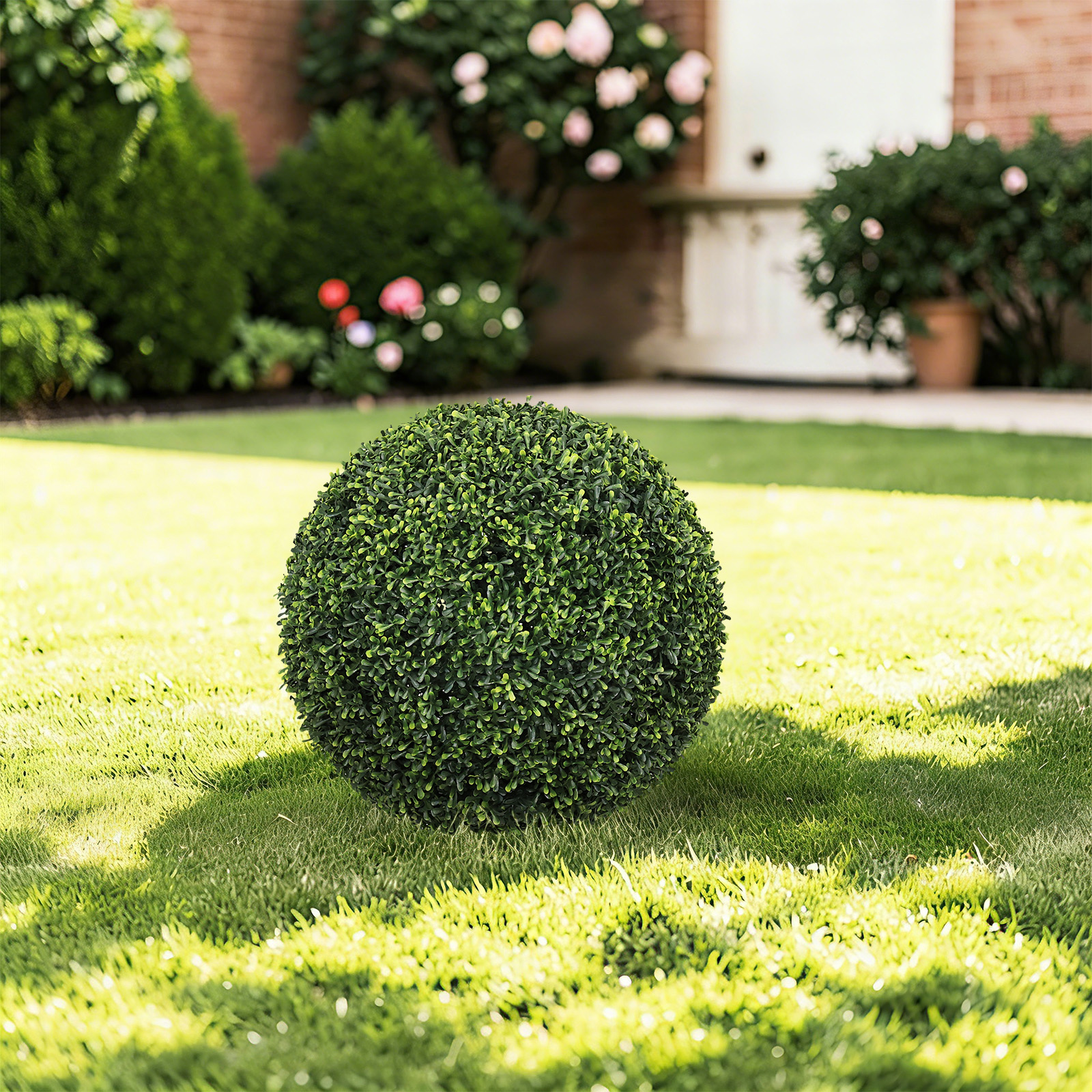 Boules topiaire artificiel 18.5po vert 2pc jardin