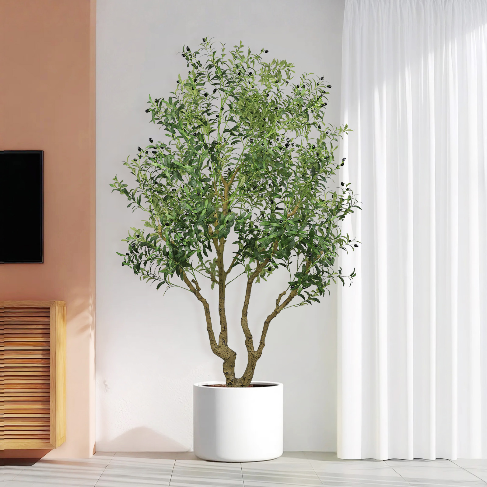 Olivier artificiel 8pi potted décor intérieur/extérieur
