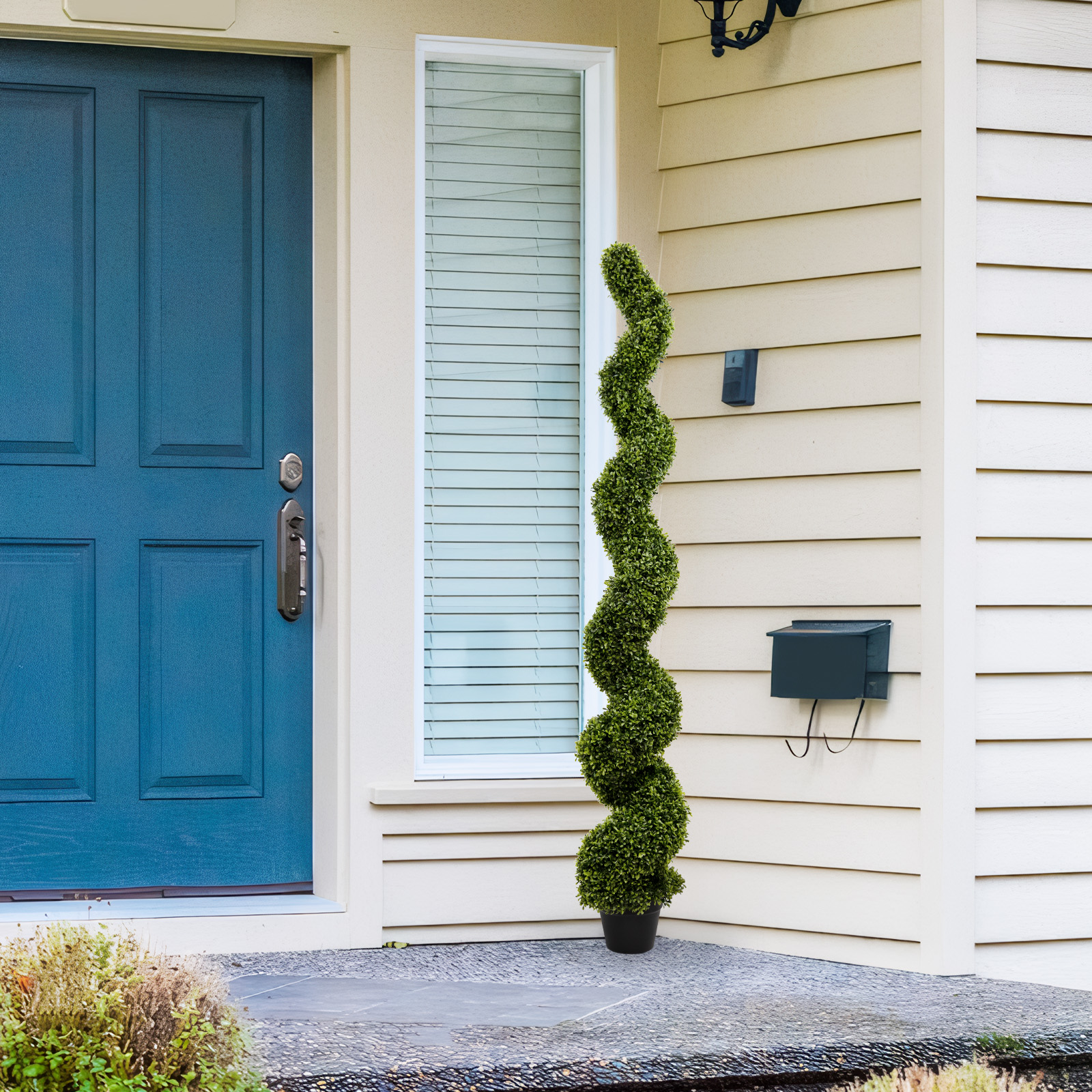 Topiaire spirale artificielle 6 pi 2 pcs décor jardin patio