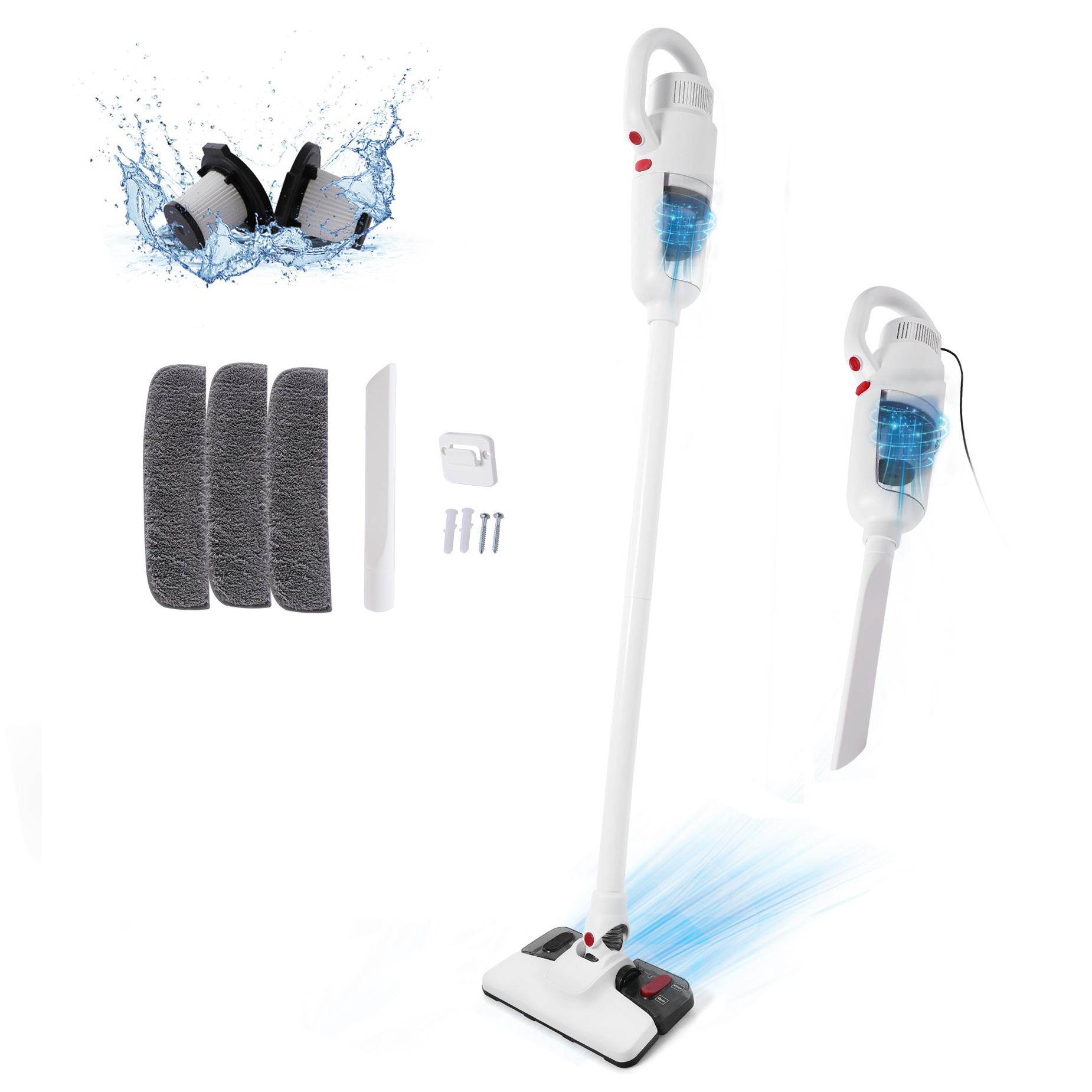 Balai électrique aspirateur vadrouille 400W 12Kpa cuisine