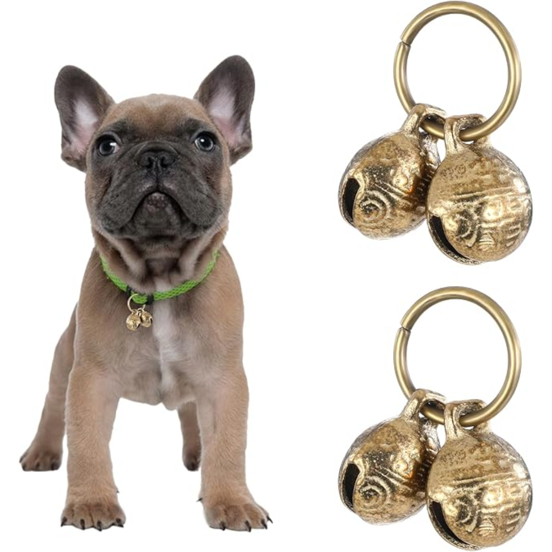 Clochettes collier chien 4pc cuivre très sonores