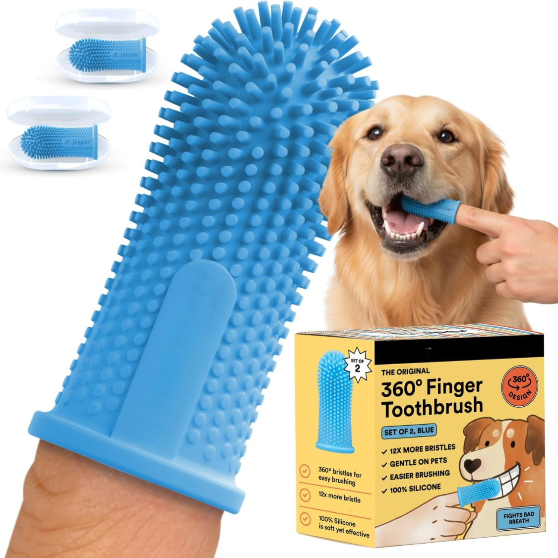 Brosse dents chien 360, kit nettoyage, petit grand animal