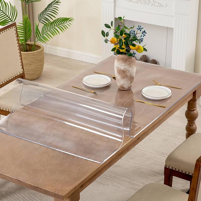 Protecteur bureau PVC transparent 1.5mm, tapis étanche nettoyage facile