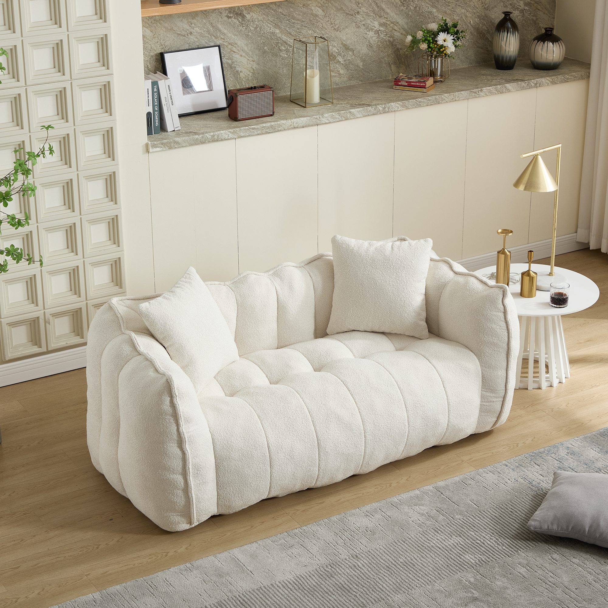 Fauteuil poire mousse haute densité 2 places