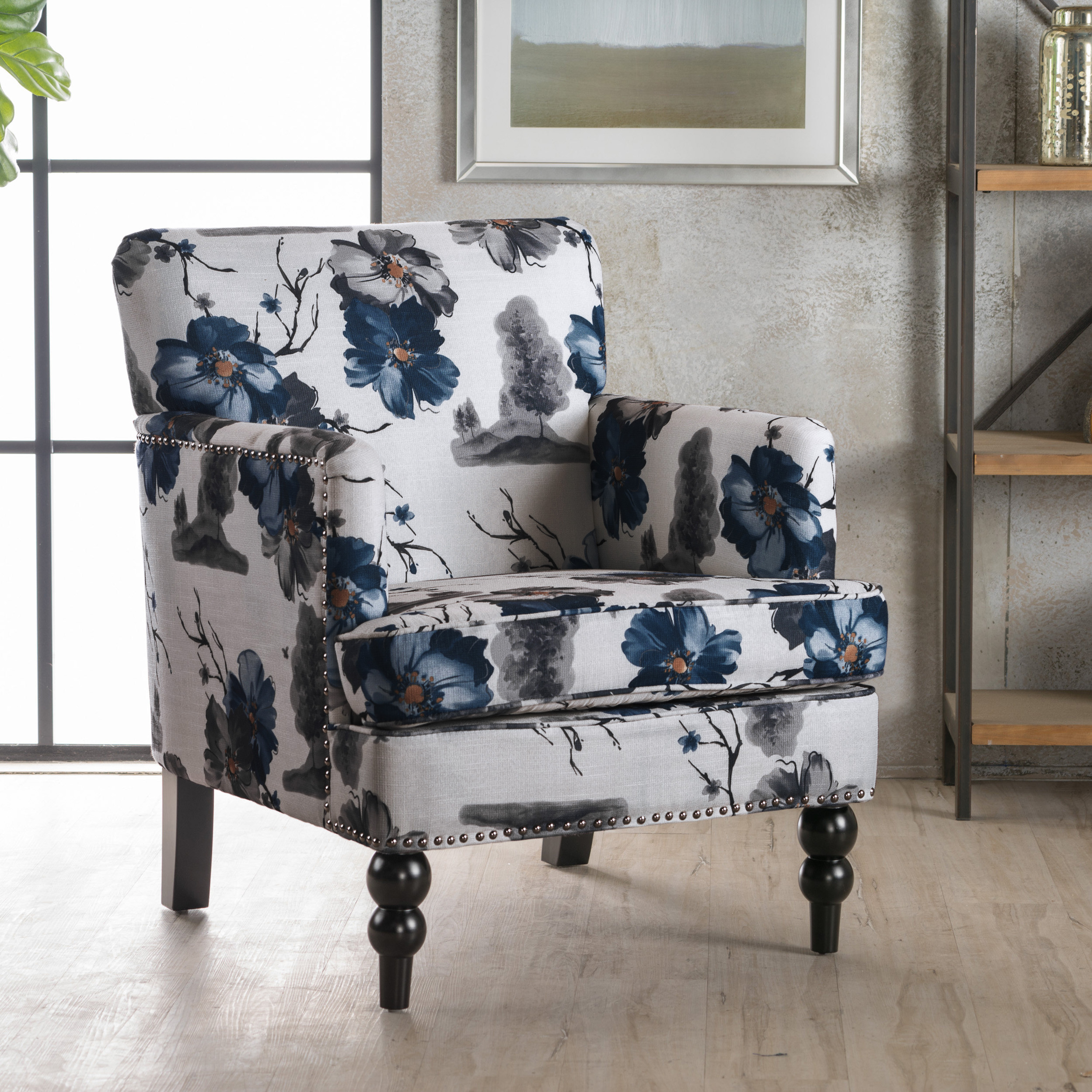 HARRISON Fauteuil club capitonné