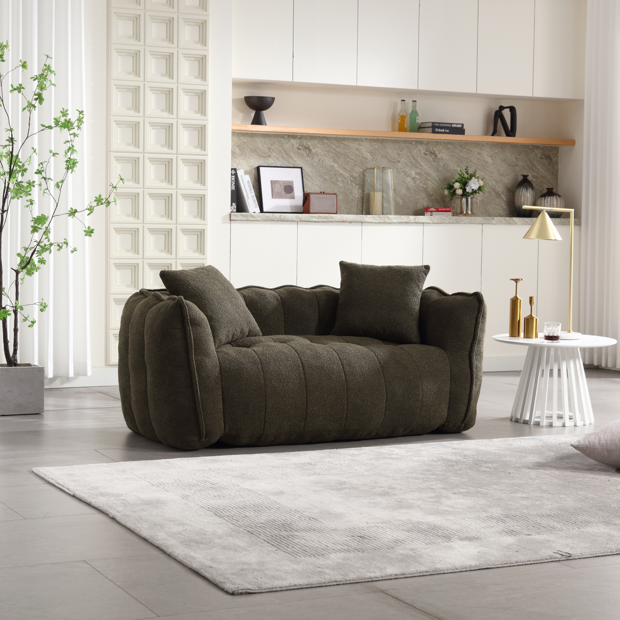 Pouf géant mousse haute densité 2 personnes recliner