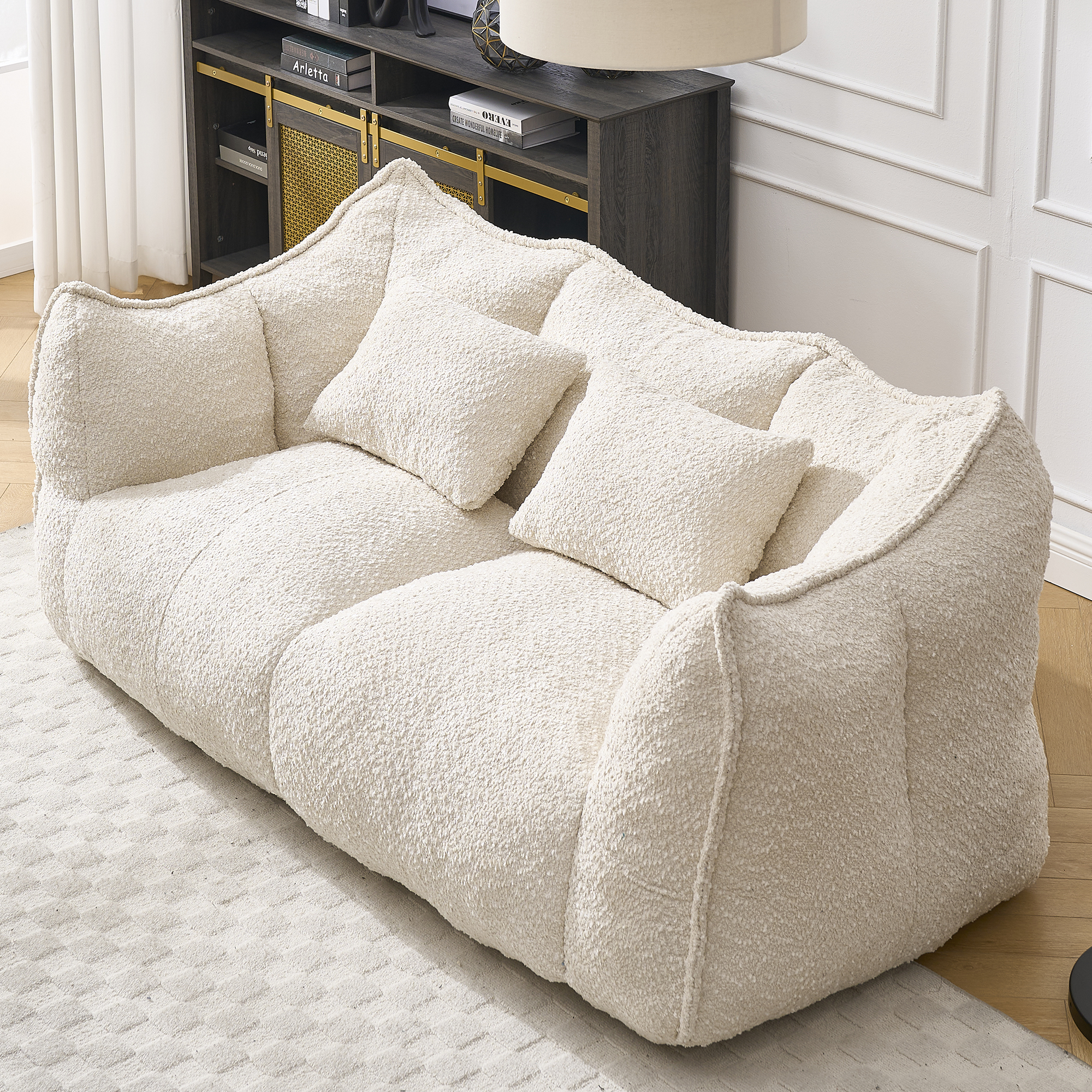 Fauteuil poire 2 places, mousse haute résilience