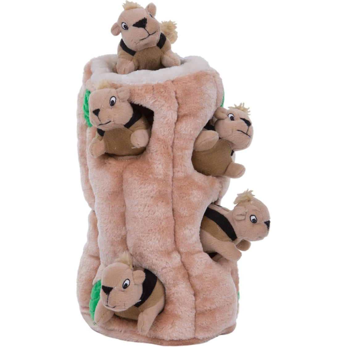 Jouet écureuil chien interactif puzzle 6 couineurs amovibles